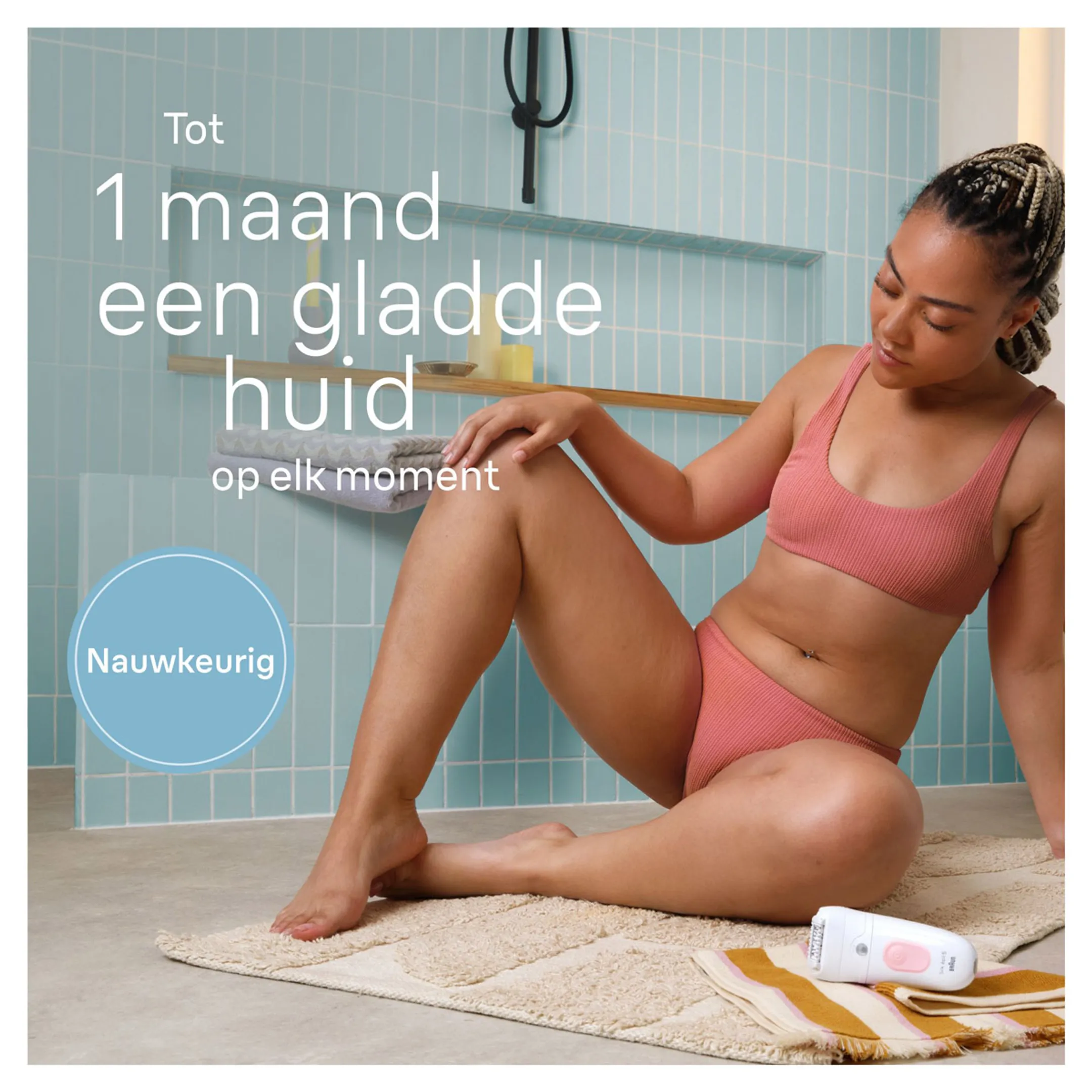 Braun Silk·épil 5, Epilator Voor Eenvoudige Ontharing, Langdurig Gladde Huid, 5-060, Wit/Flamingo image