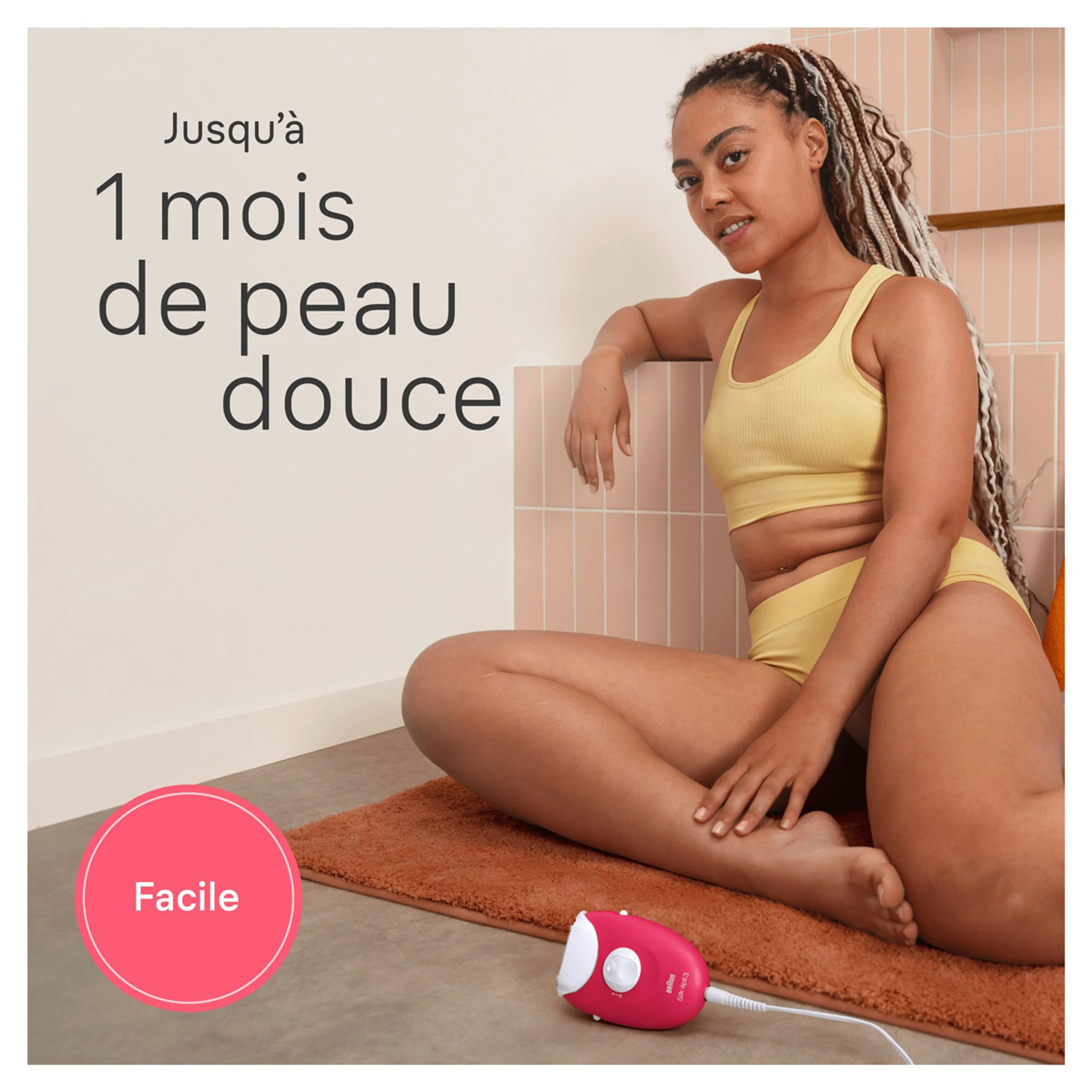 Braun Braun Silk-épil 3, Épilateur Filaire, Épilation Pour Des Semaines De Peau Douce, 3-031, Rose image