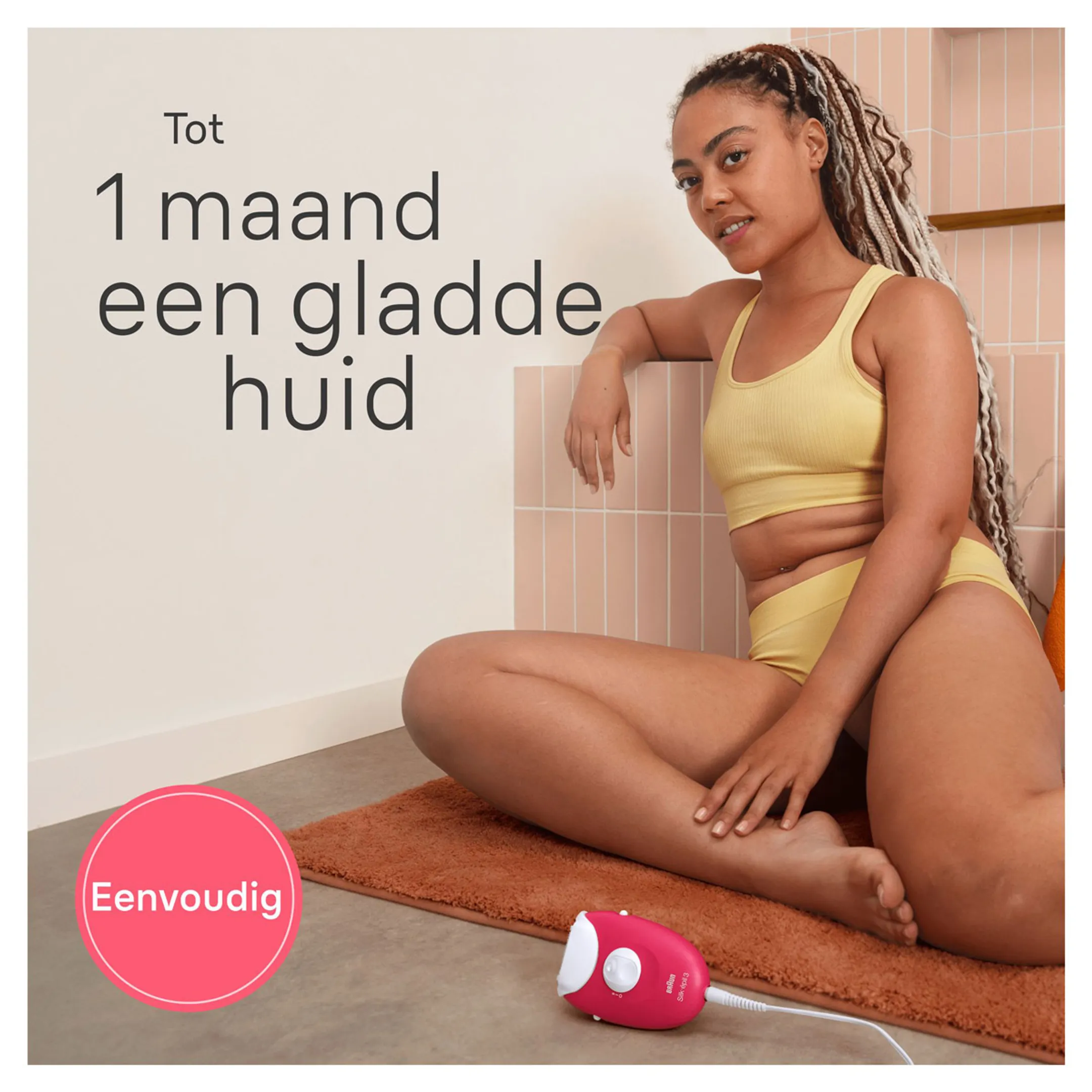 Braun Silk·épil 3, Epilator Met Snoer Voor Ontharing, Wekenlang Een Gladde Huid, 3-031, Roze image