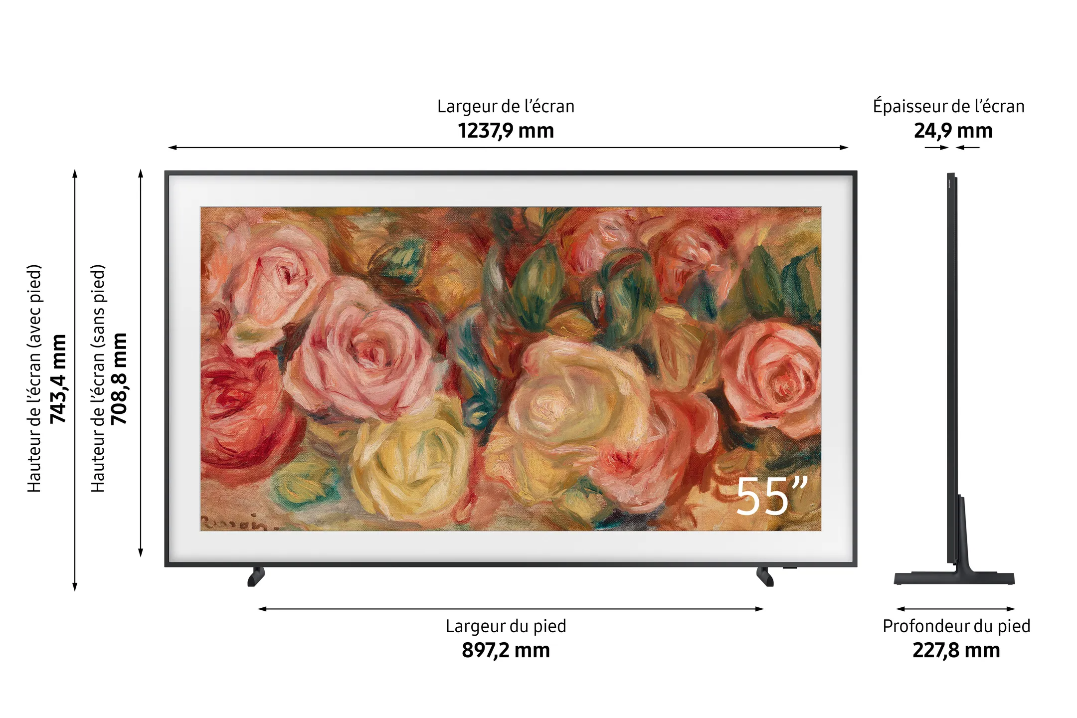 Samsung TV QLED 4K The Frame QE55LS03DAUXXN (2024) - 55 pouces image