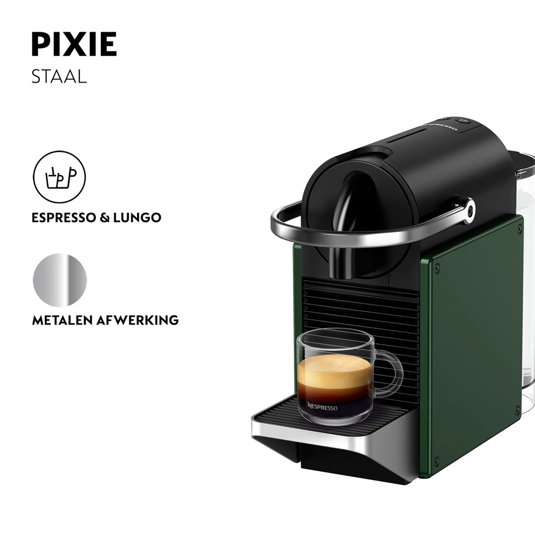 Krups Koffiemachine Nespresso Pixie Redesign Dark Green image