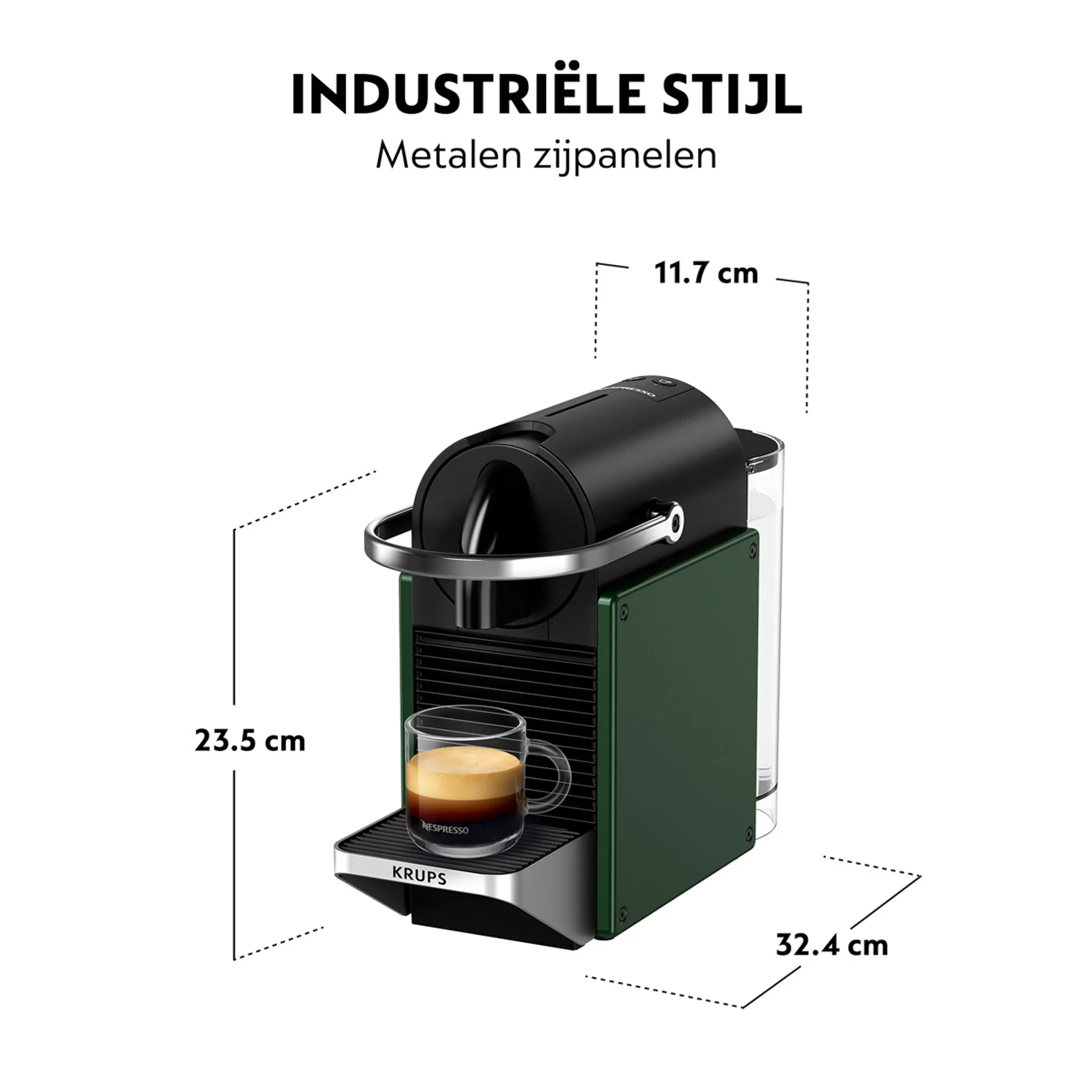 Krups Koffiemachine Nespresso Pixie Redesign Dark Green image