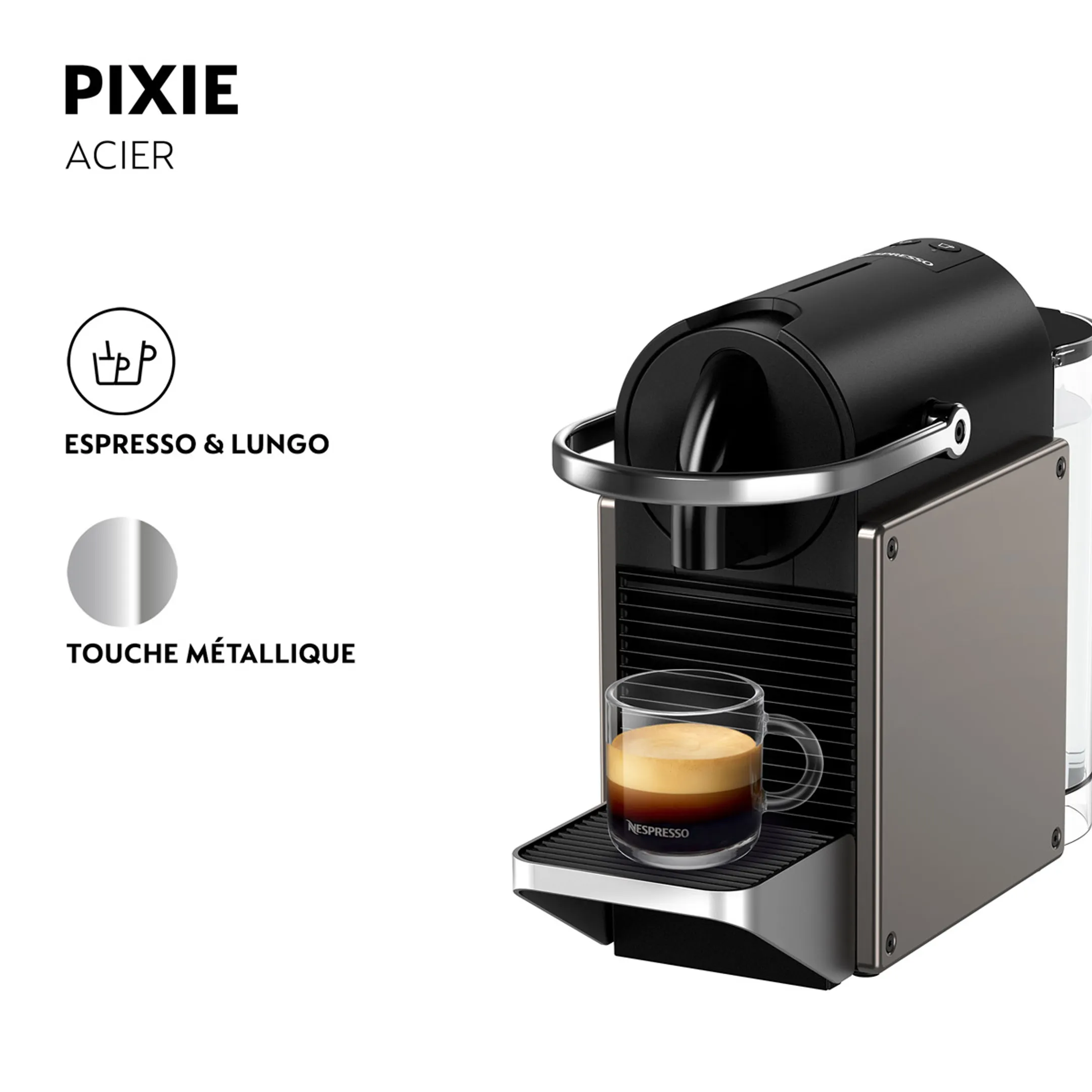 Krups Machine à café Nespresso Pixie Redesign Titan image