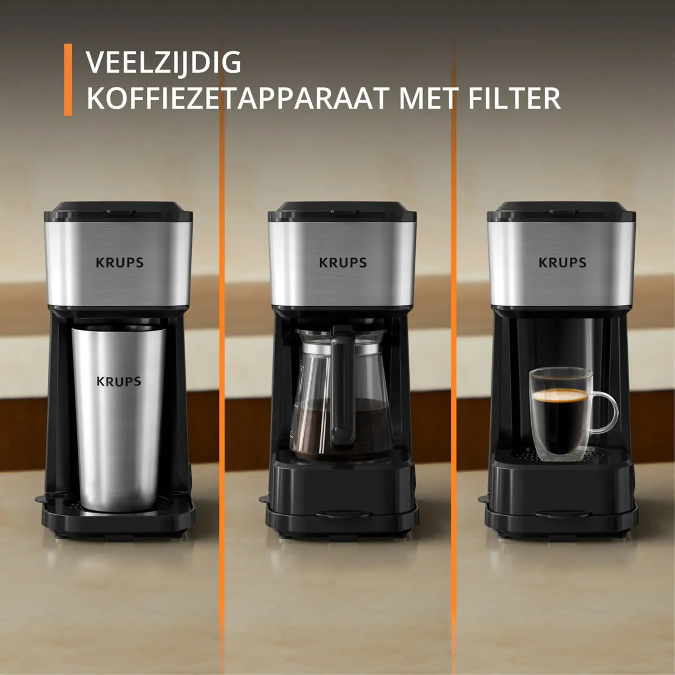 Krups Koffiezetapparaat Simply Brew 3-in-1 KM207D image