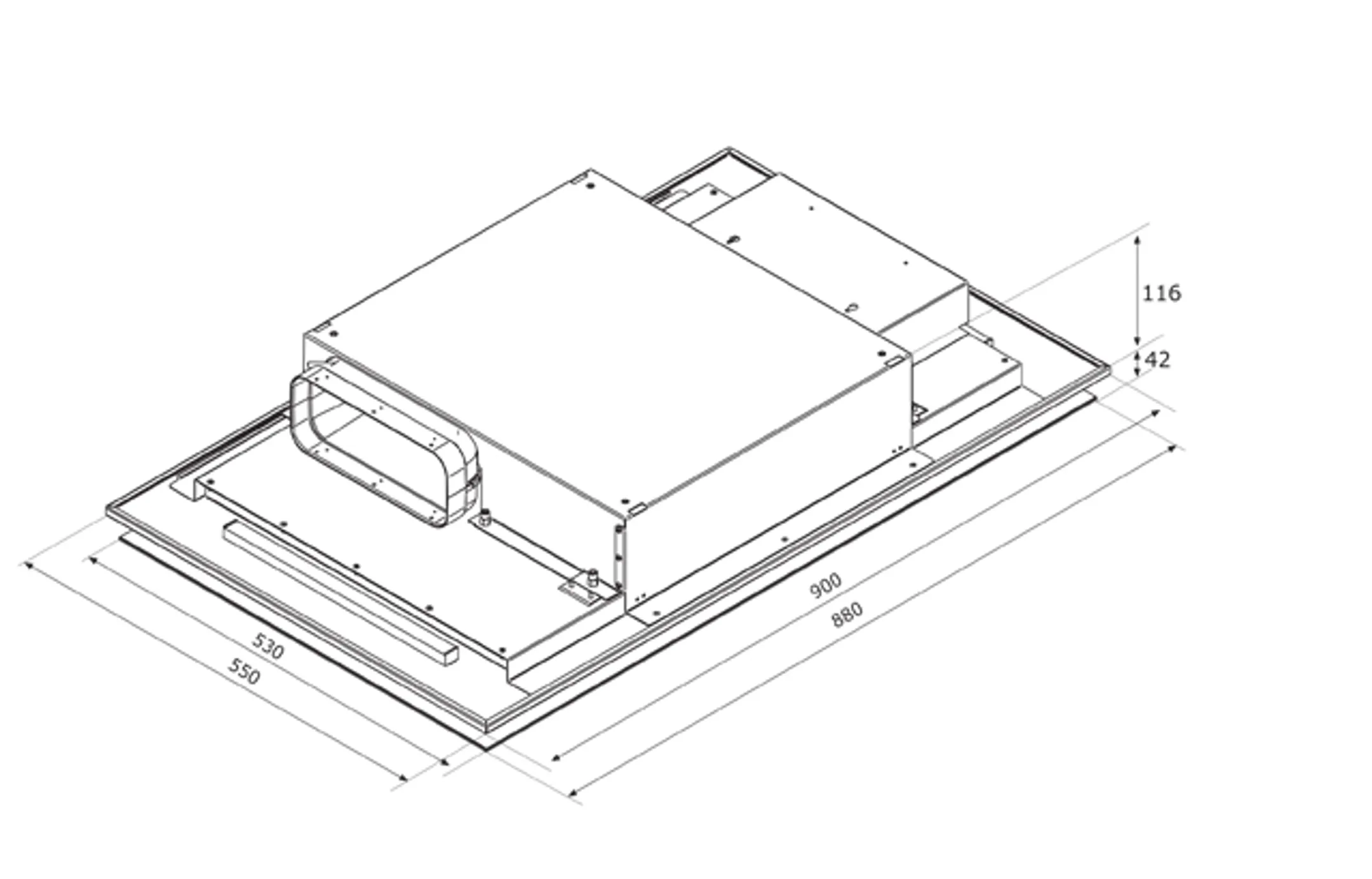 Airforce Plafonddampkap F207WHTLC116 image