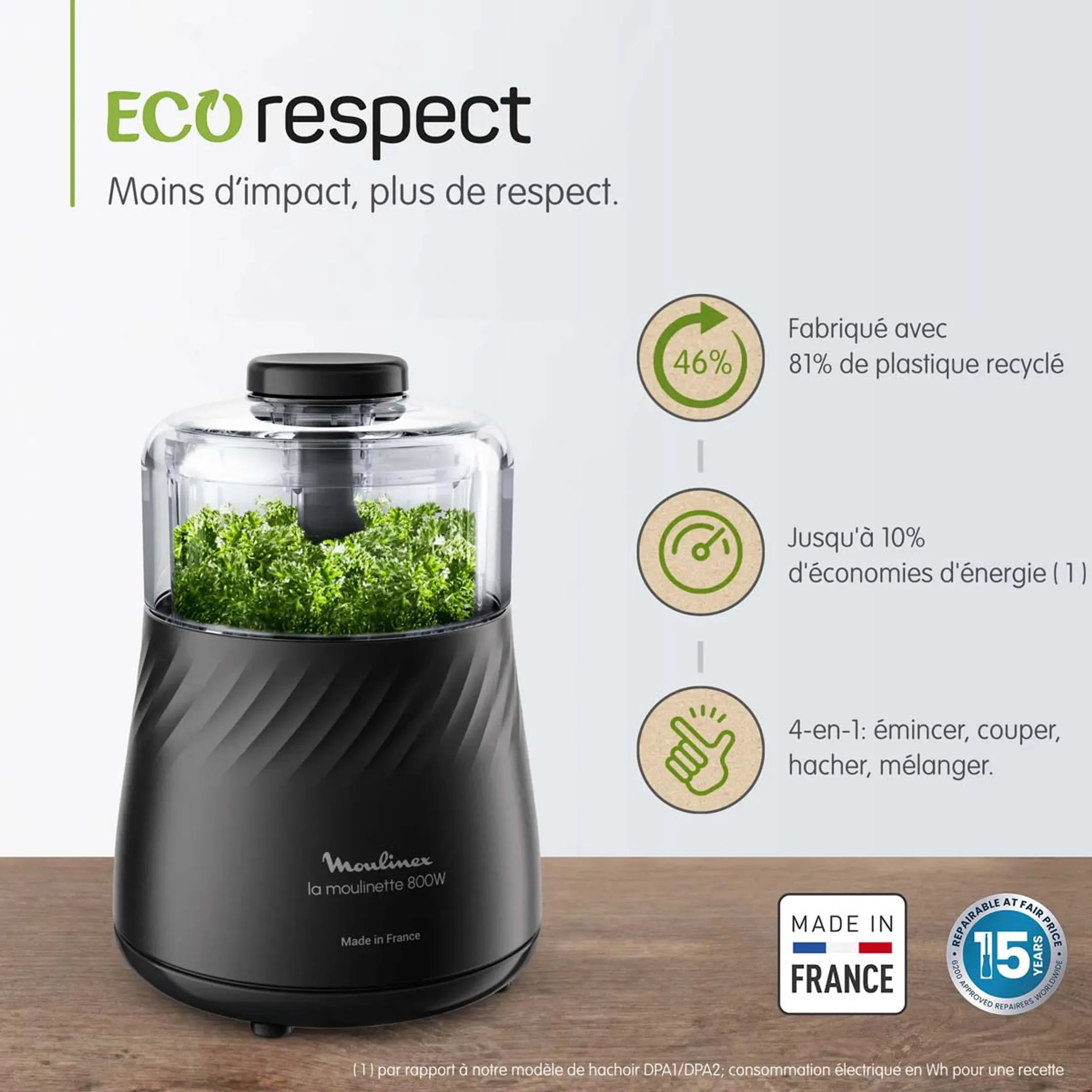 Moulinex Hachoir Eco Respect DP710810  image