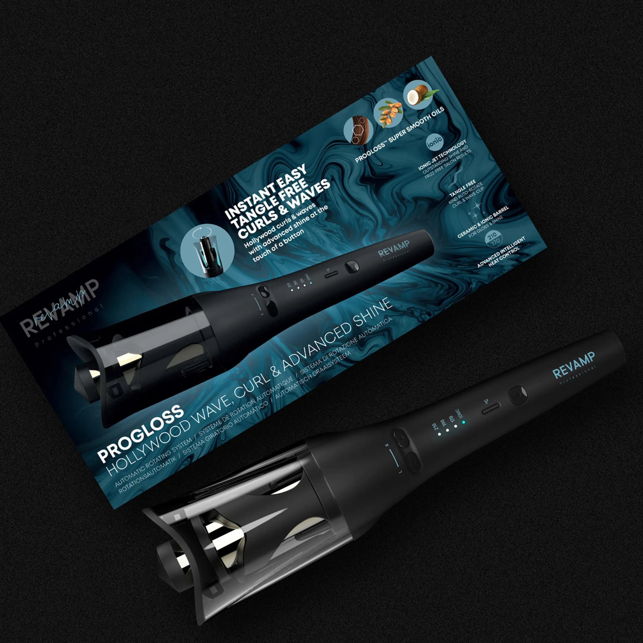 Revamp Fèr à boucler Progloss Hollywood Wave Advanced Protect & Shine image