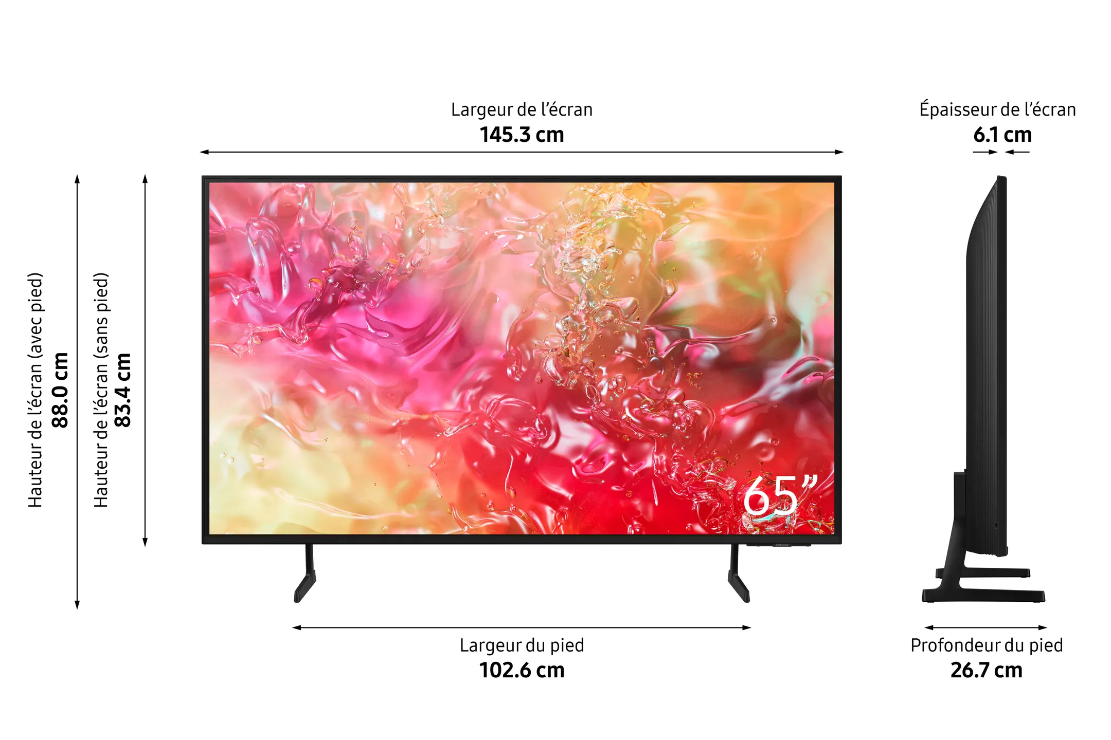 Samsung TV LED 4K UE65DU7170UXXN (2024) - 65 pouces image