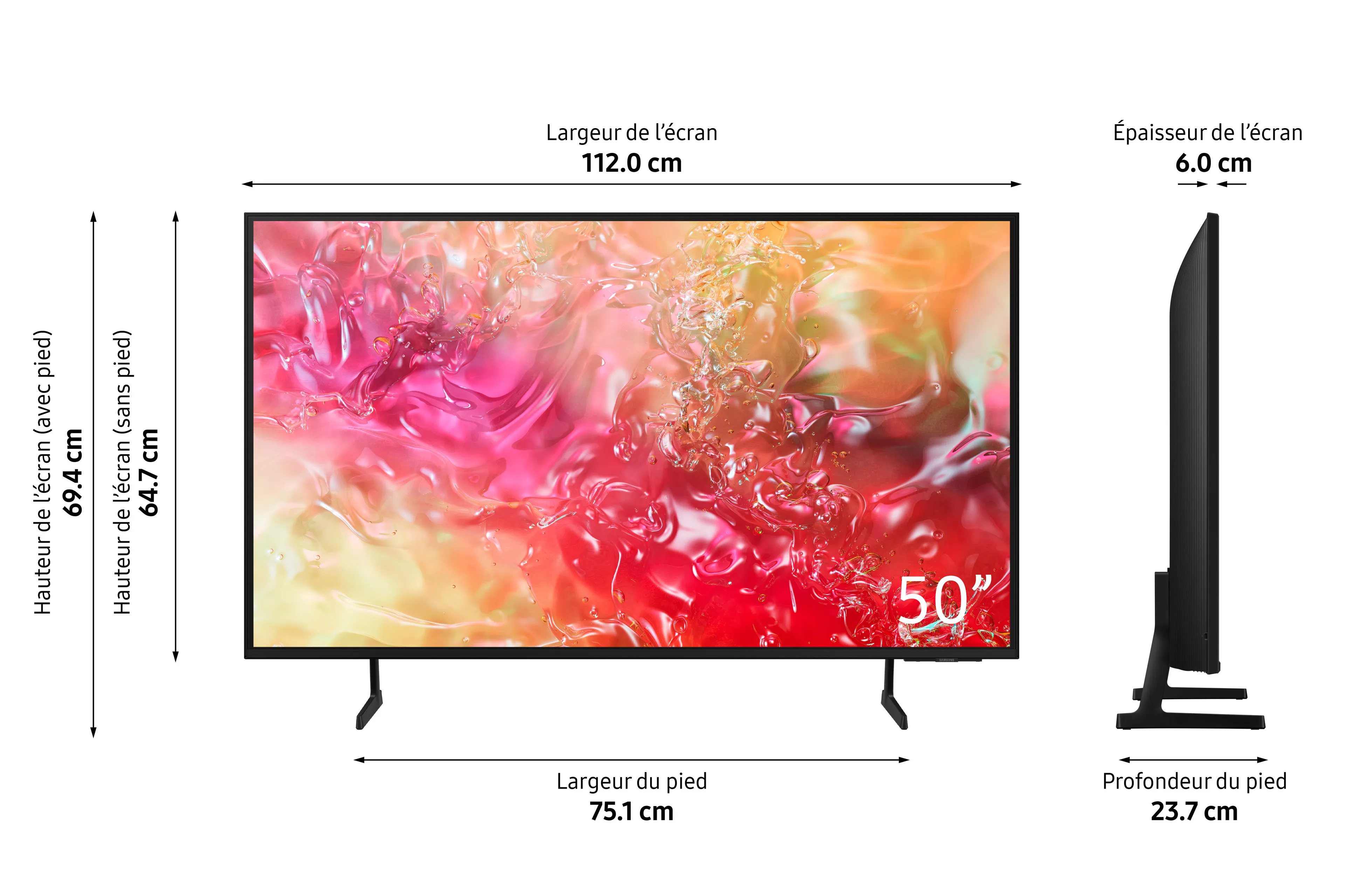 Samsung TV LED 4K UE50DU7170UXXN (2024) - 50 pouces image