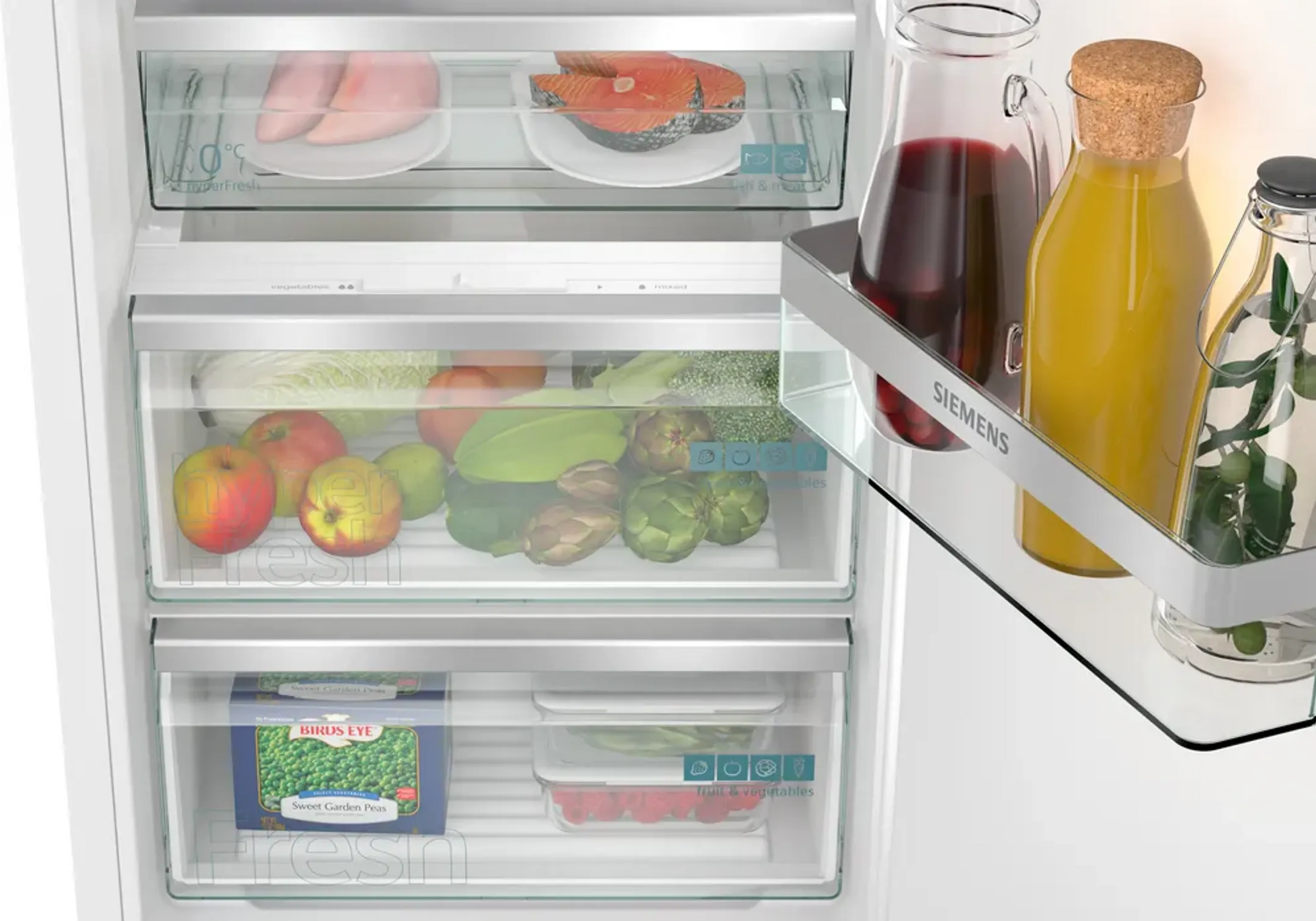 Siemens Combi frigo congélateur encastrable KI82LADD0 iQ500 hyperFresh 177 cm image