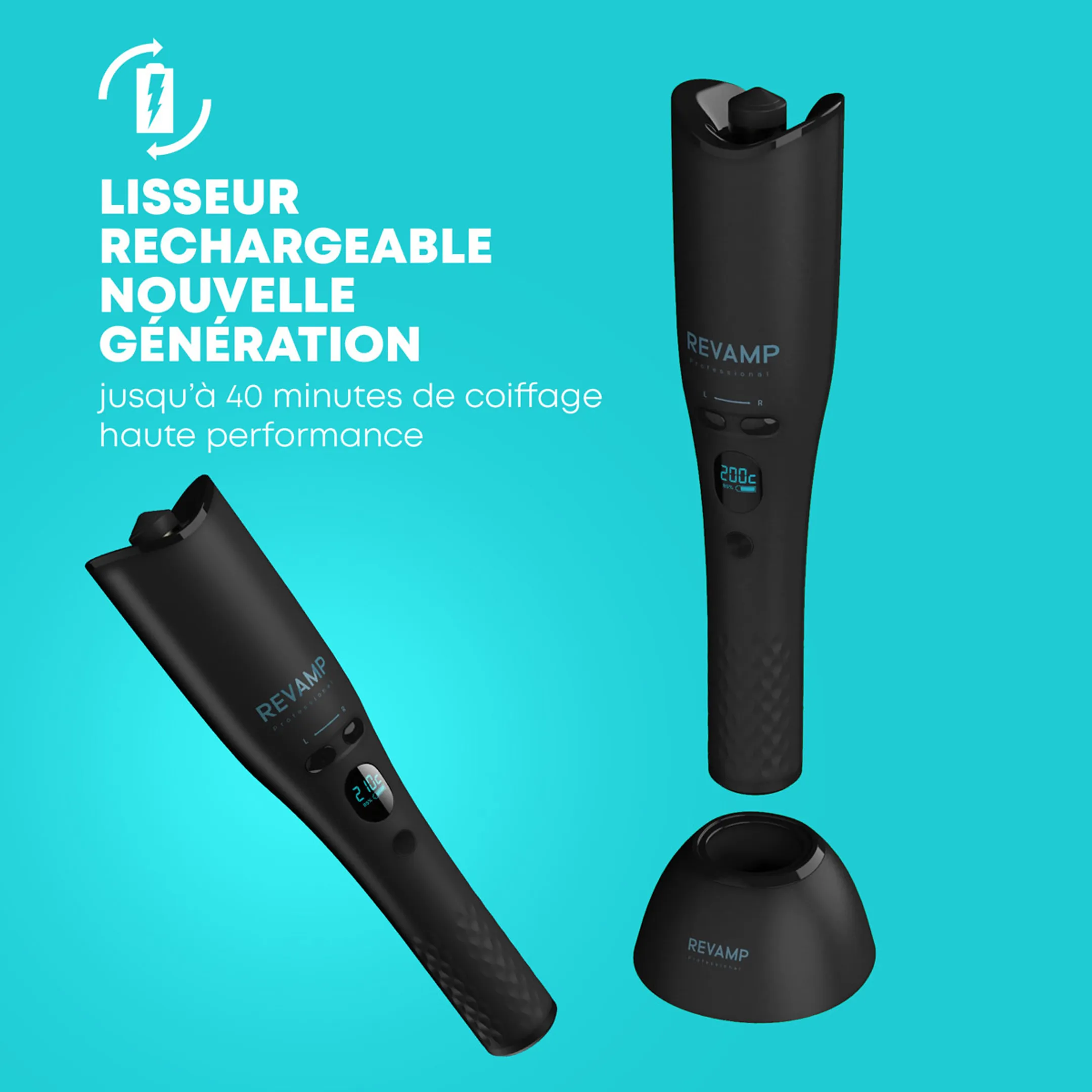 Revamp Fèr à boucler iGEN Progloss™ Cordless Hollywood Curl  image