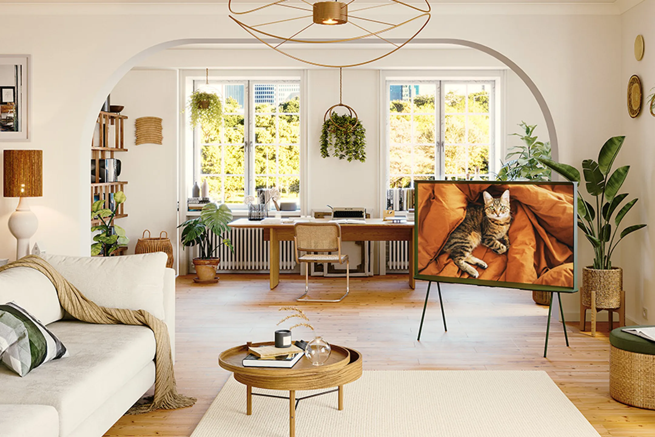 Samsung QLED 4K The Serif Ivy Green QE43LS01D (2024) - 43 inch image