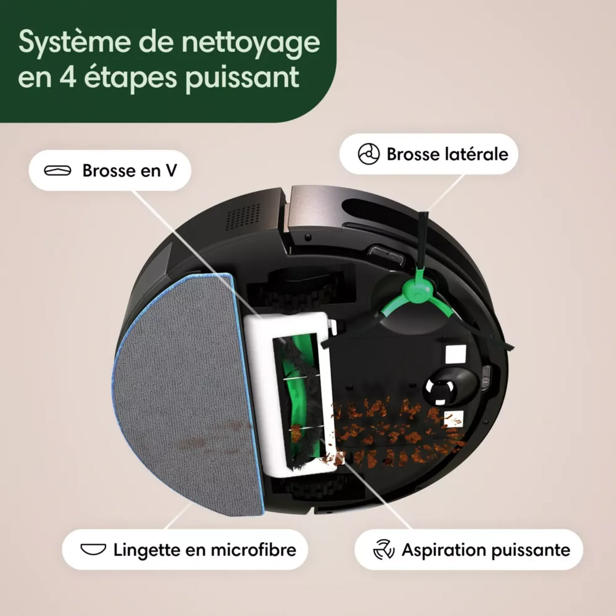 iRobot Robot Aspirateur Laveur Roomba Combo Essential Y011040 image