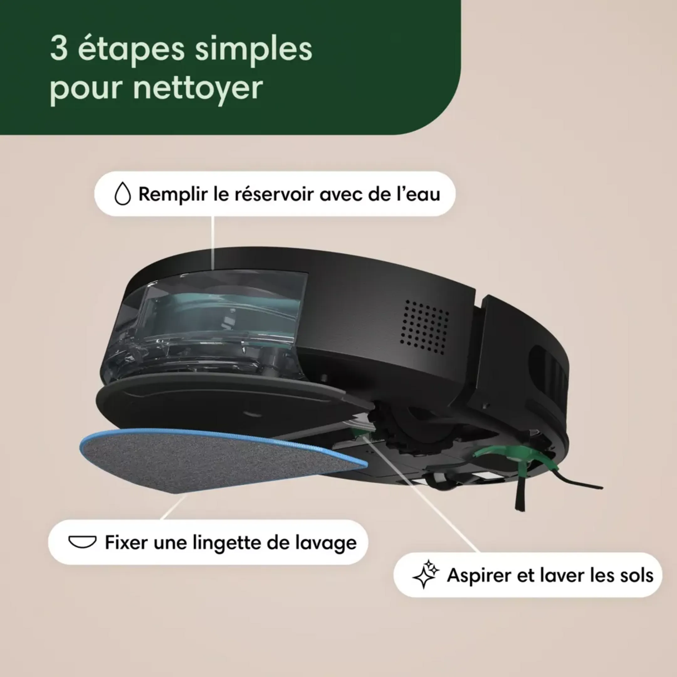 iRobot Robot Aspirateur Laveur Roomba Combo Essential Y011040 image