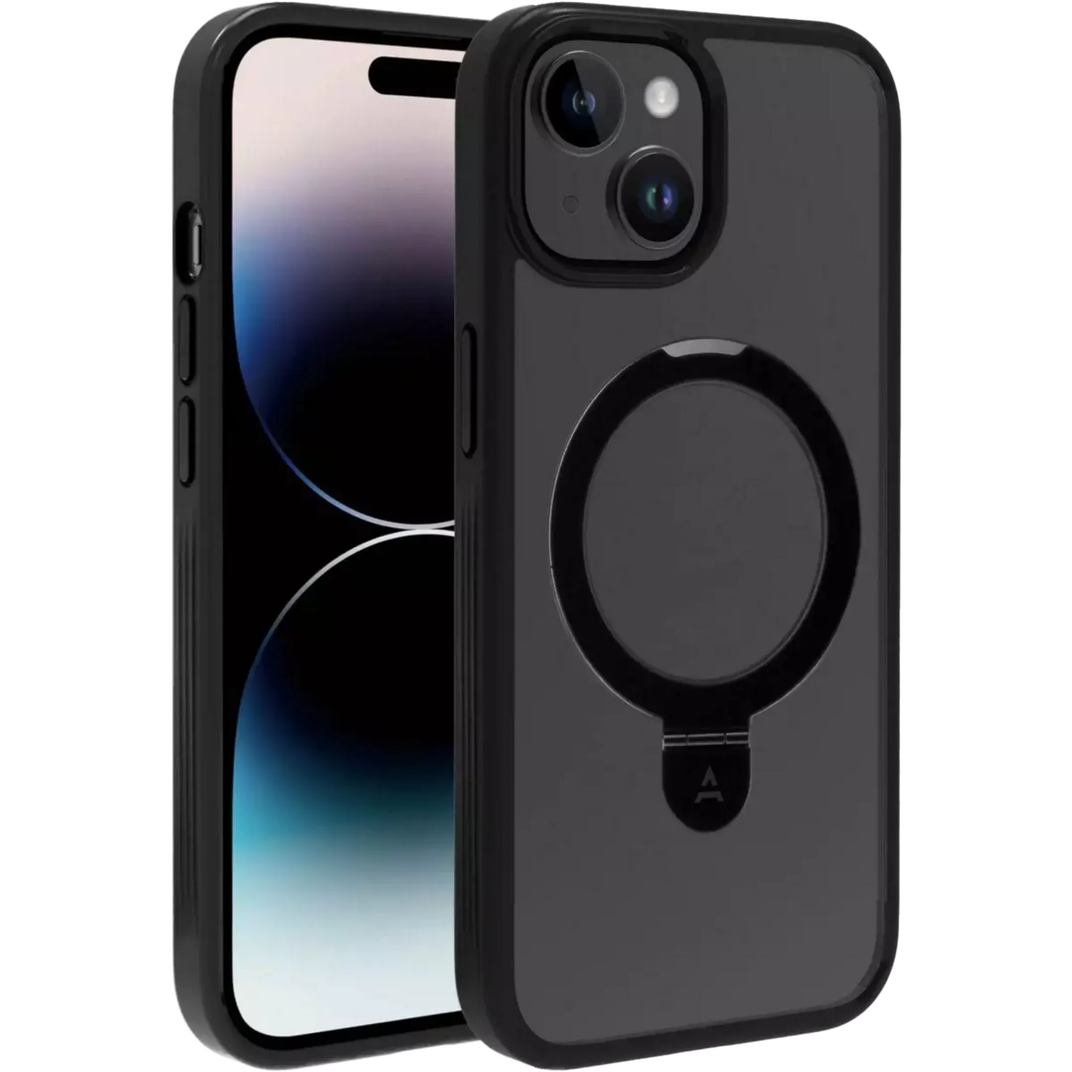 2 in 1 MagSafe cover voor iPhone 15 - Zwart