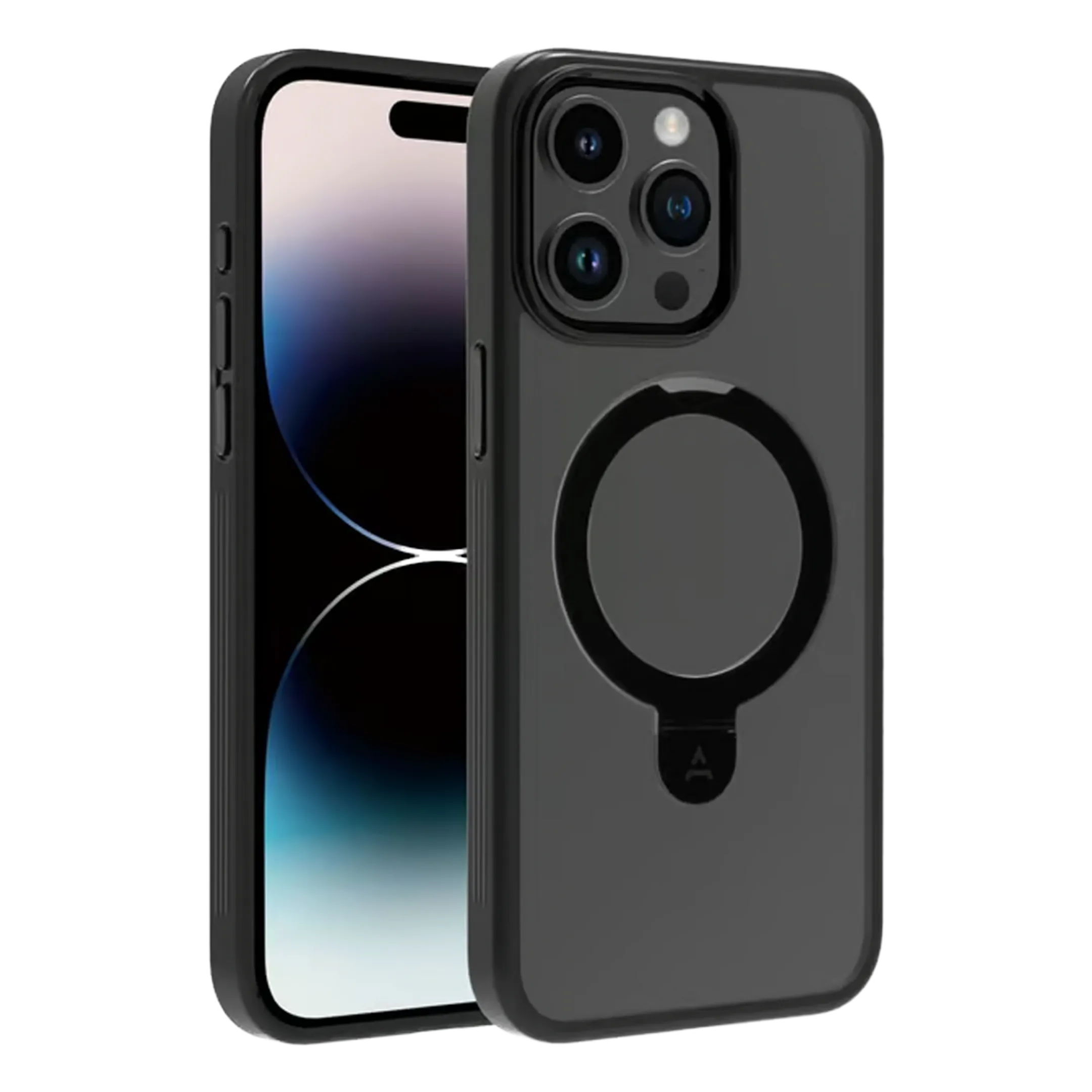 2 in 1 MagSafe cover voor iPhone 15 Pro Max - Zwart