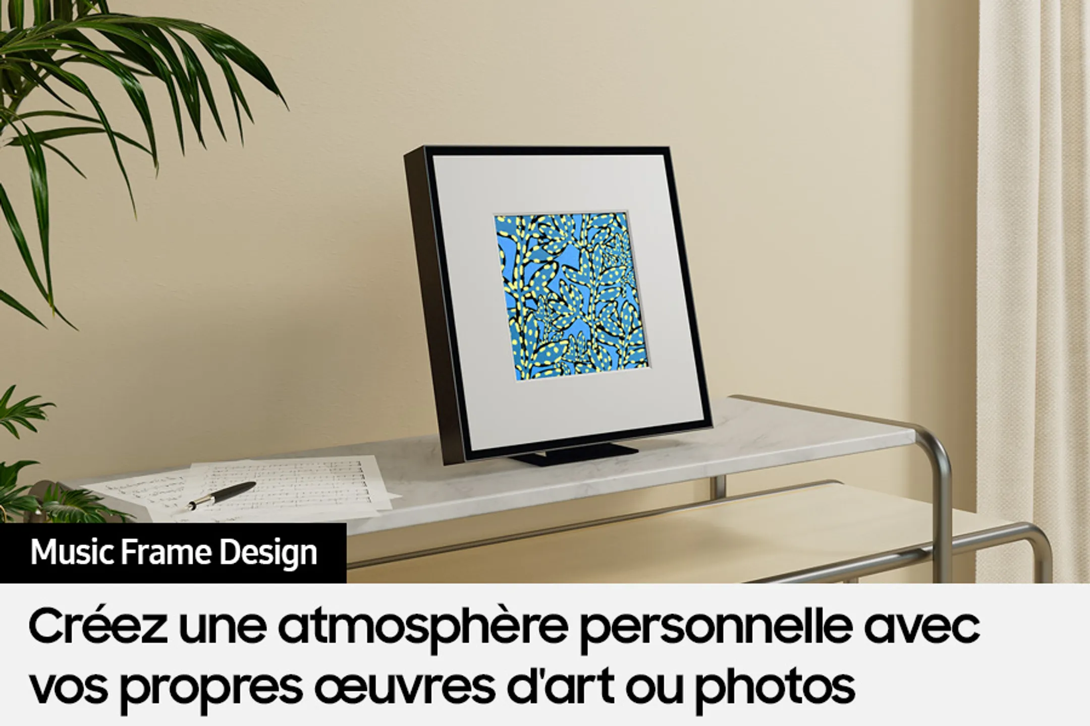 Samsung Enceinte sans fil Music Frame HW-LS60D/XN - 2.0 canaux image