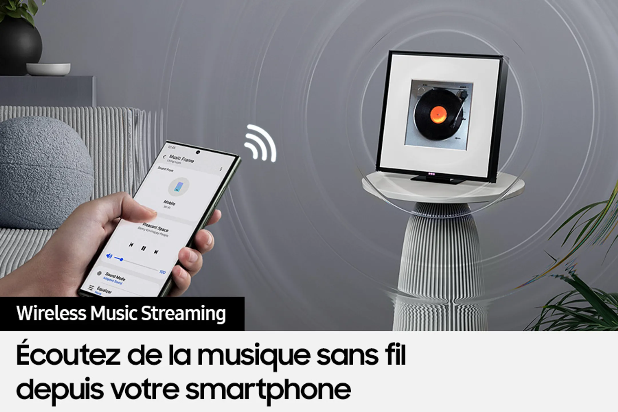 Samsung Enceinte sans fil Music Frame HW-LS60D/XN - 2.0 canaux image