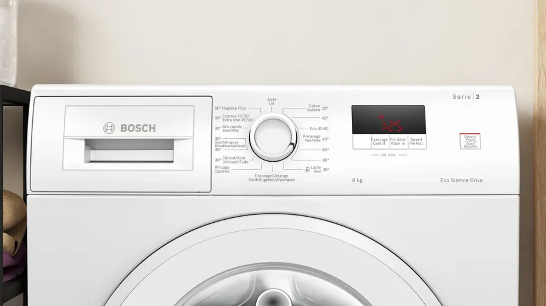 Bosch Wasmachine WGE03400FG Serie 2 SpeedPerfect 8 kg image