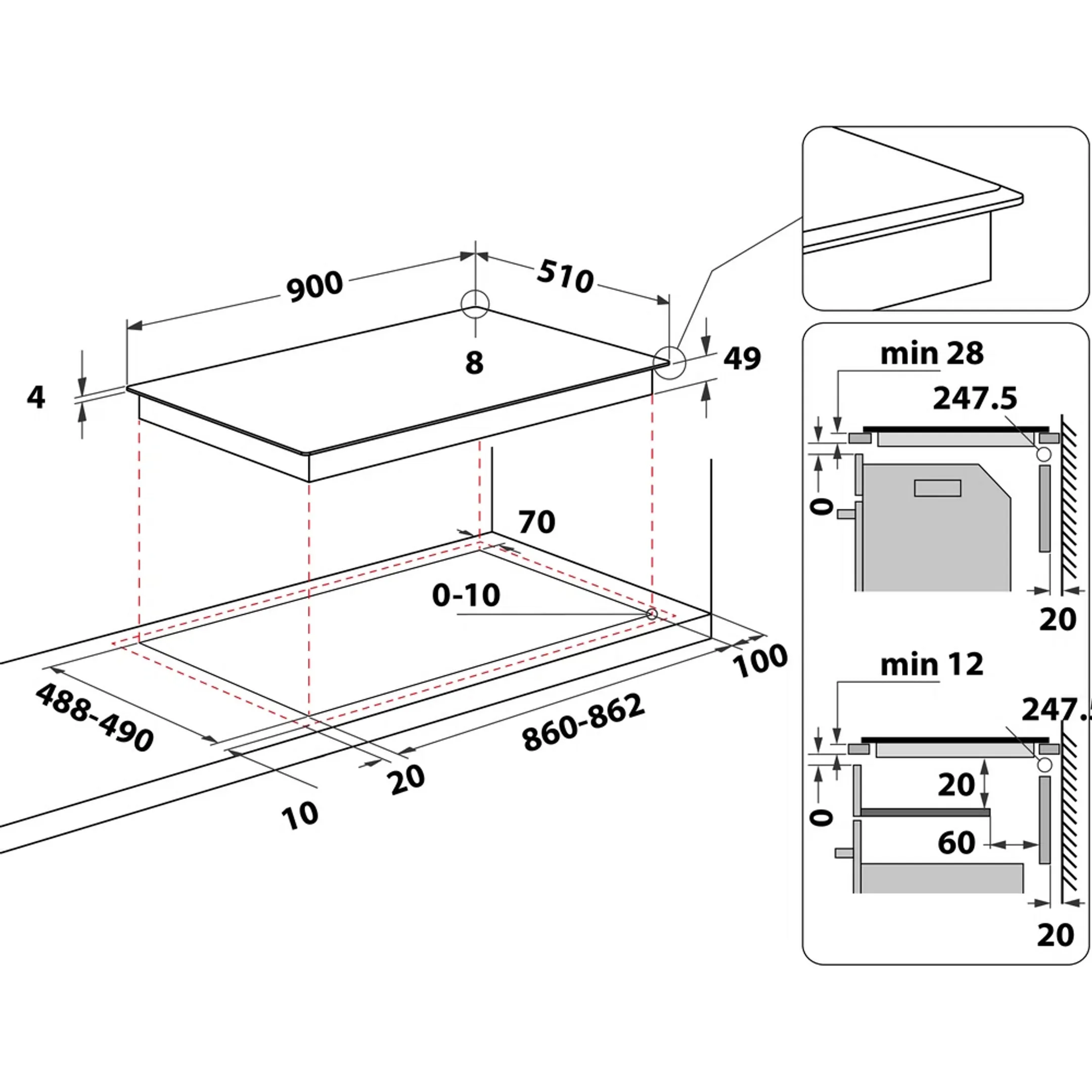 Whirlpool Inductiekookplaat WT 1090 BA image