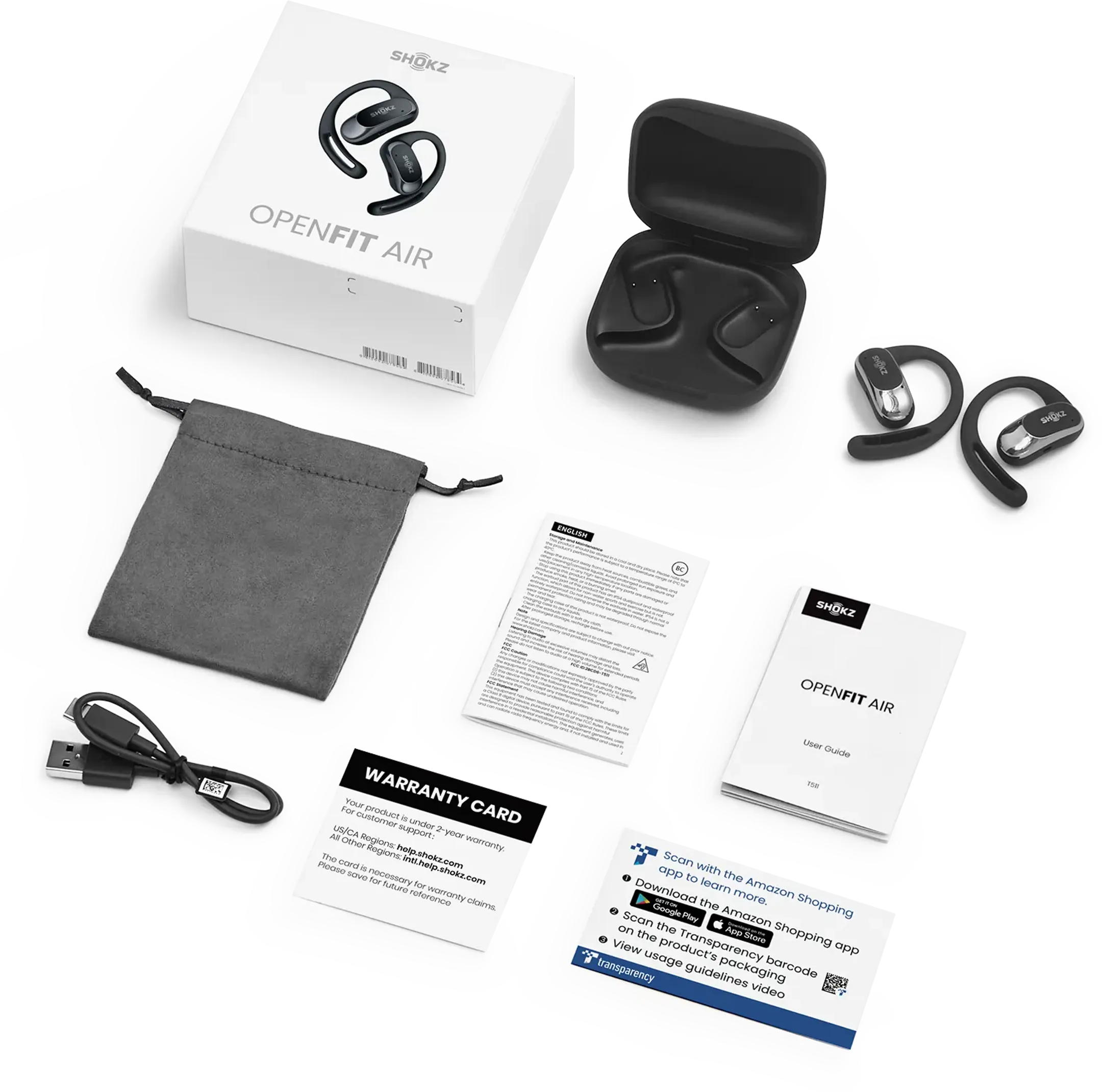 Shokz OpenFit Air oortjes - Zwart image