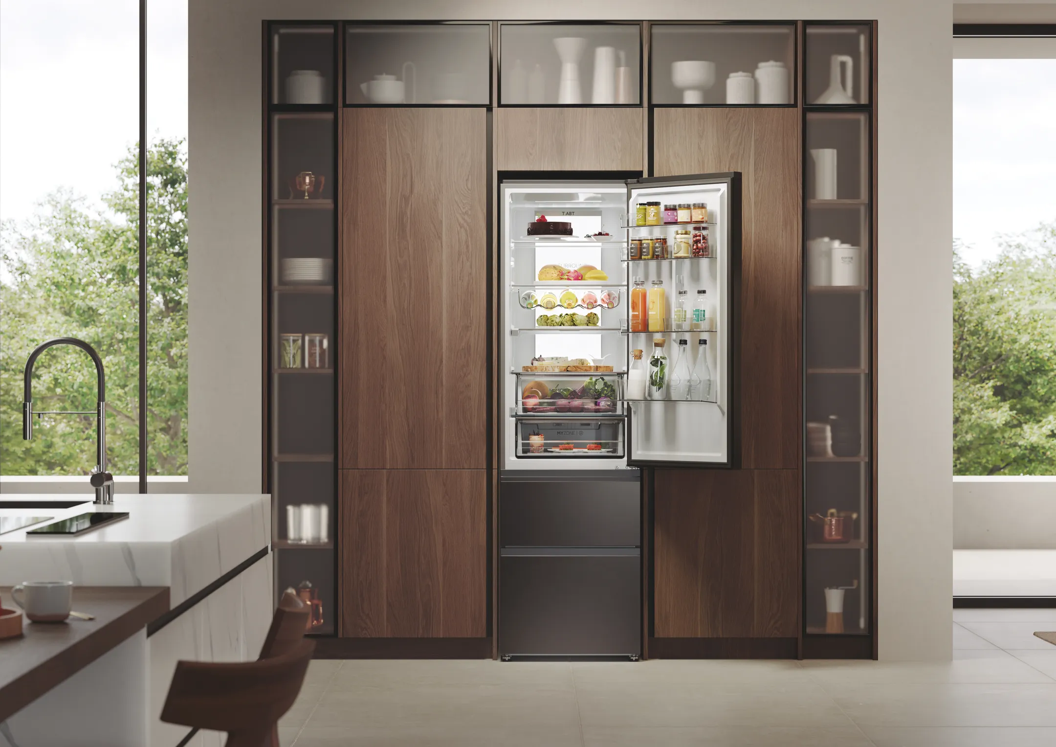 Haier Koelkast met diepvriezer HTW7620CNMP Easy Access image