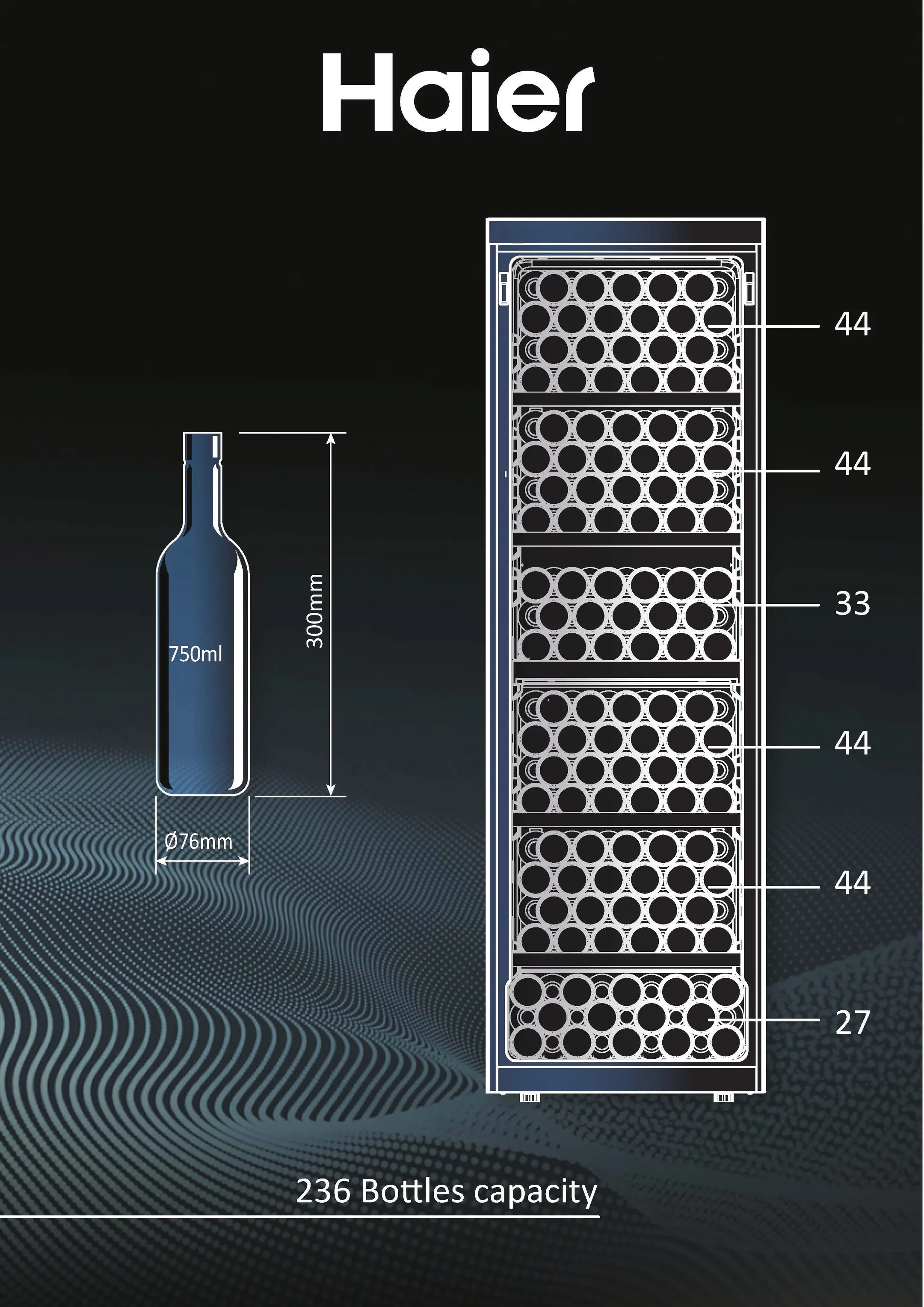 Haier Cave à vin HWS236GDEH1 NaturalAirflow Anti-UV image