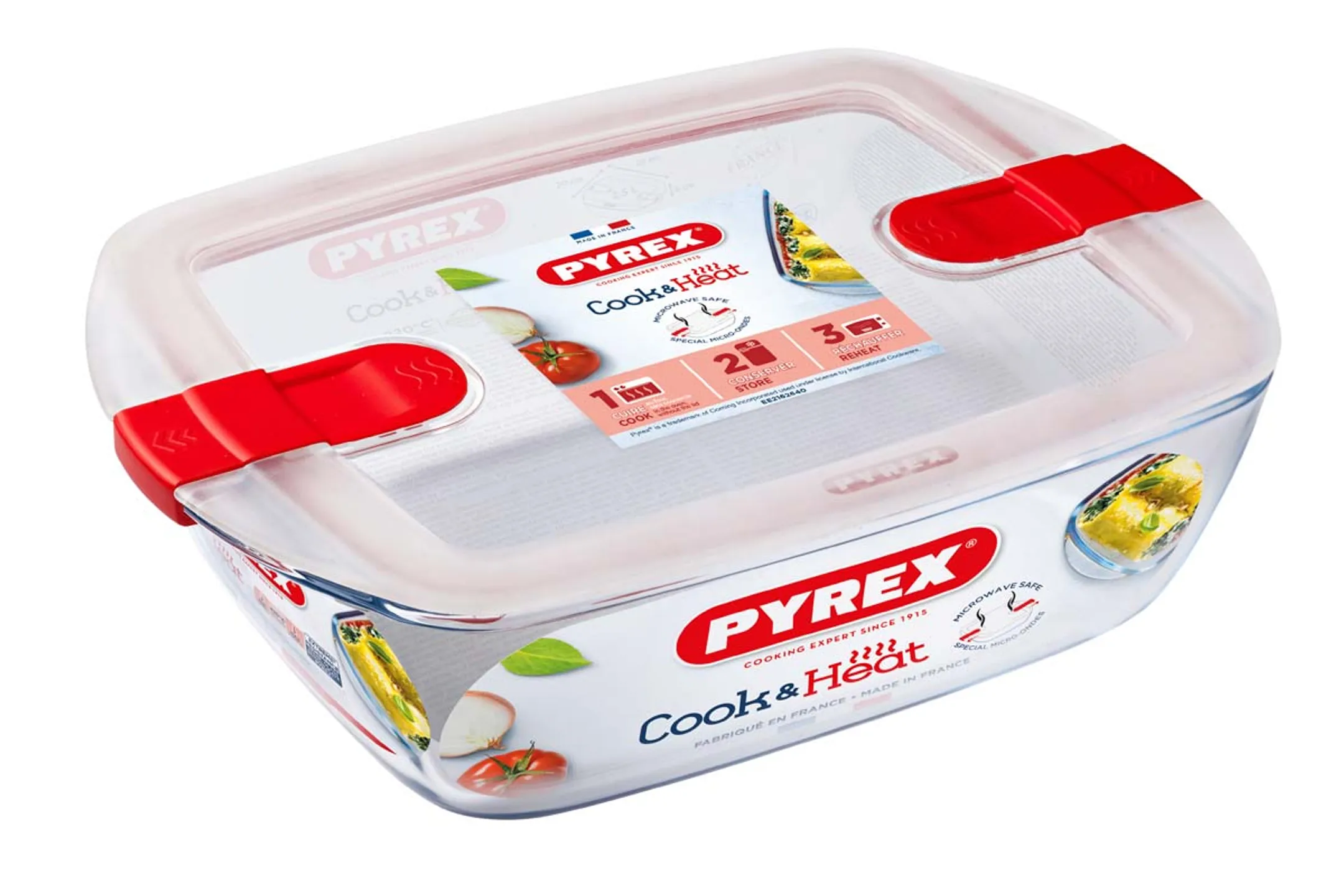 Pyrex Ovenschaal/bewaardoos - Rechthoekig - L 23 x B 15 cm x H 6 cm image