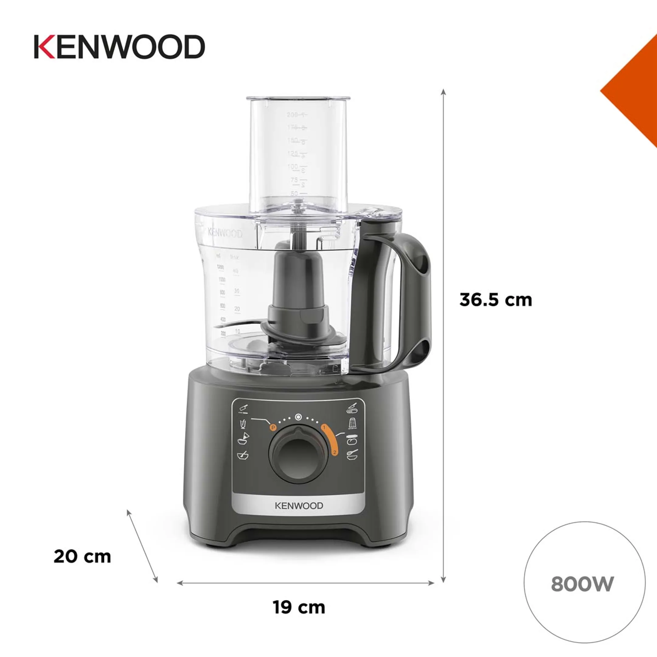 Kenwood Foodprocessor MultiPro Compact - FDP31.170GY image