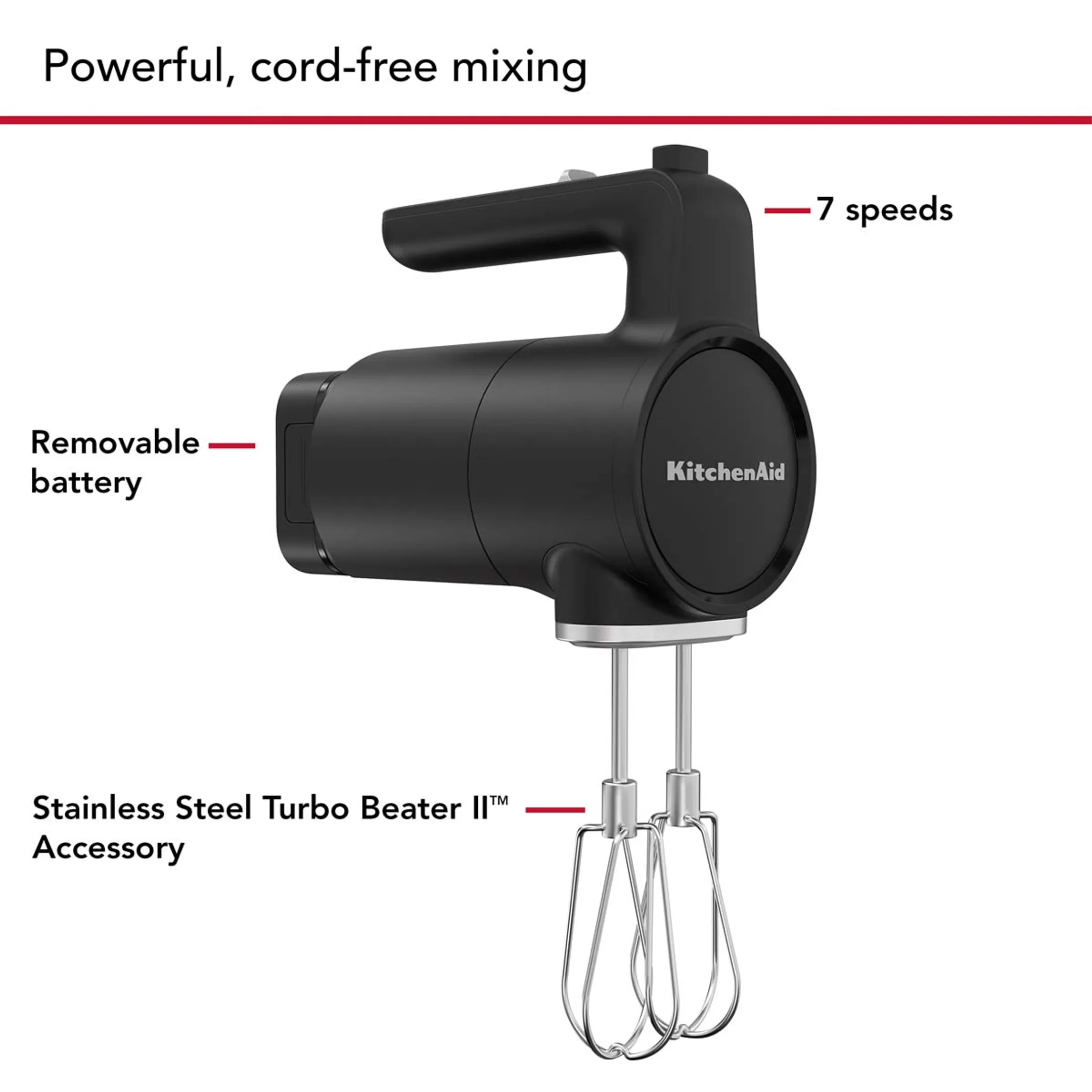 KitchenAid Handmixer Go - Draadloos 5KHMR762BM image