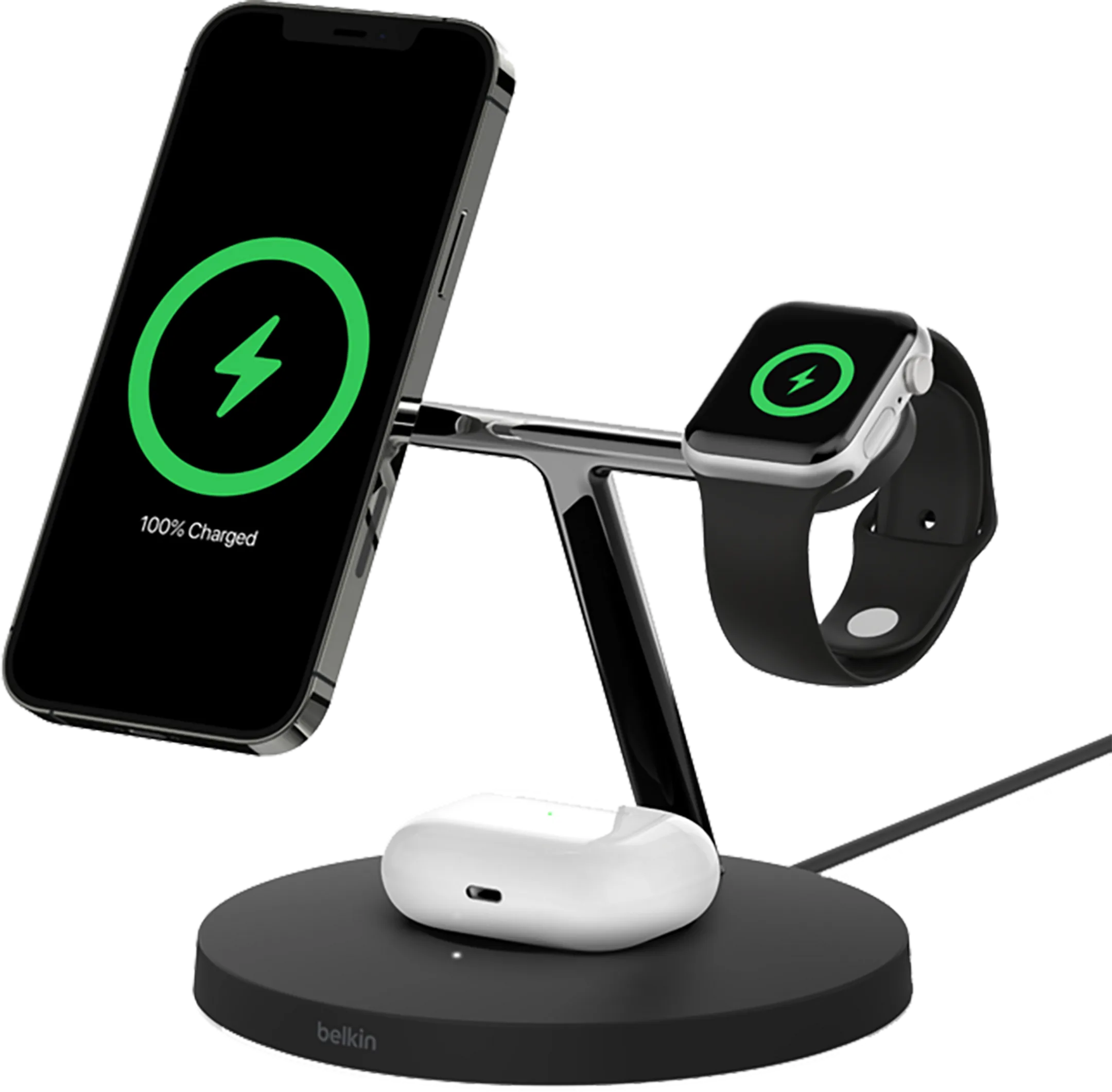 BoostCharge Pro Station de recharge 3-en-1 avec MagSafe - Noir
