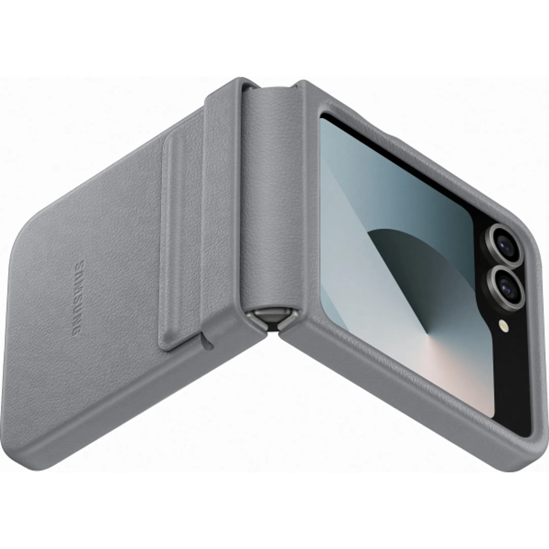 Samsung Leren backcover voor Galaxy Z Flip6 & Flip7 FE - Grey image