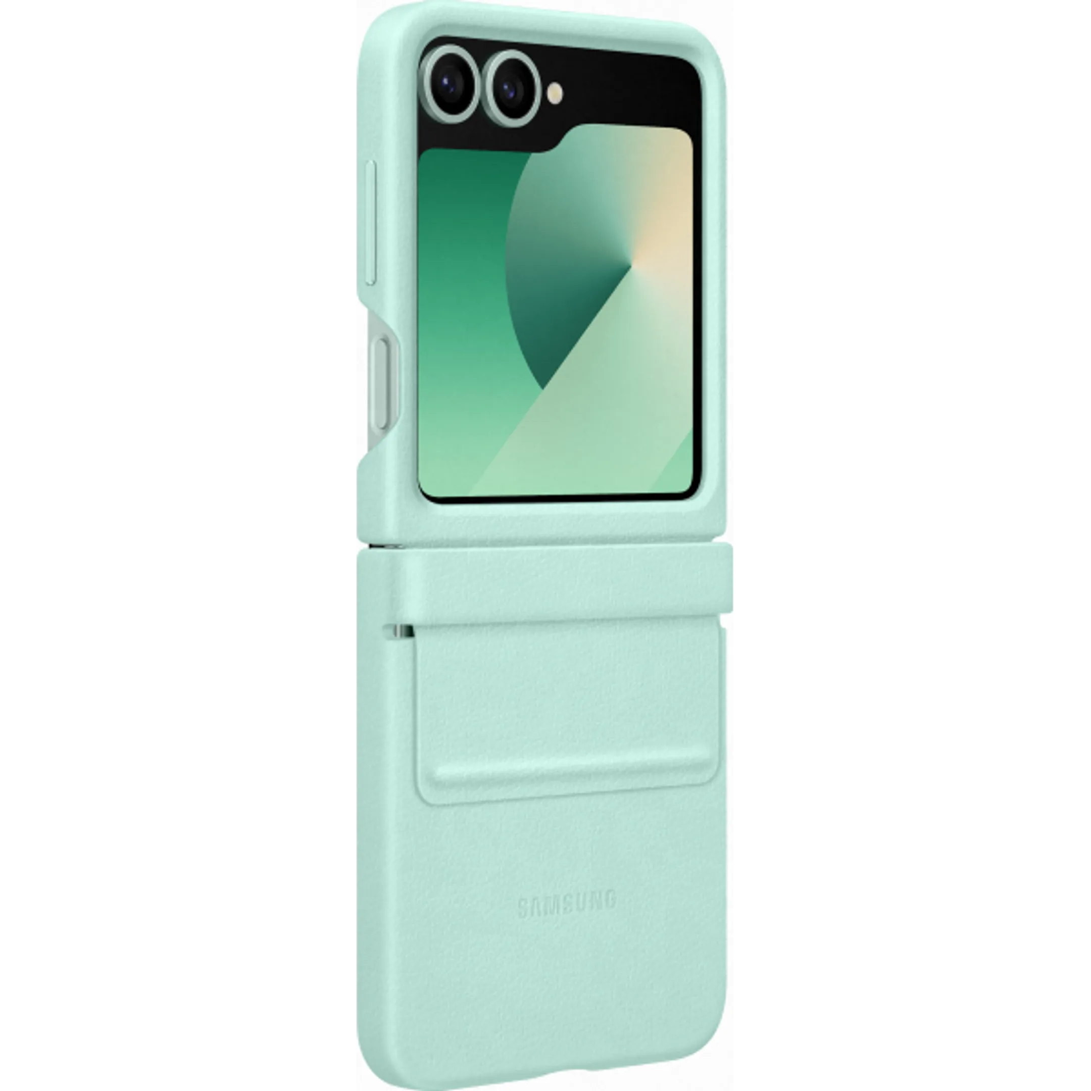 Bundle product Leren backcover voor Galaxy Z Flip6 & Flip7 FE - Mint