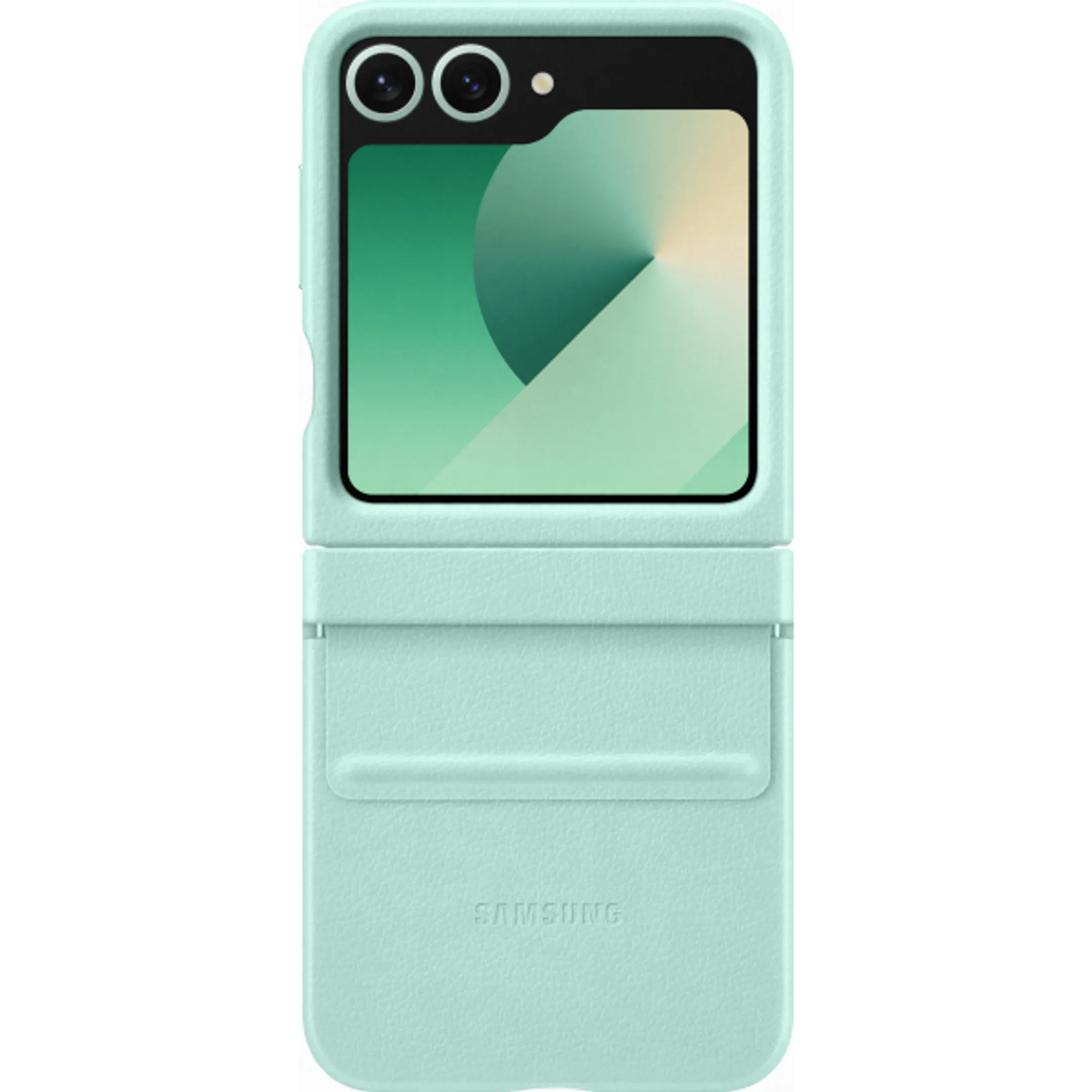 Samsung Leren backcover voor Galaxy Z Flip6 & Flip7 FE - Mint image