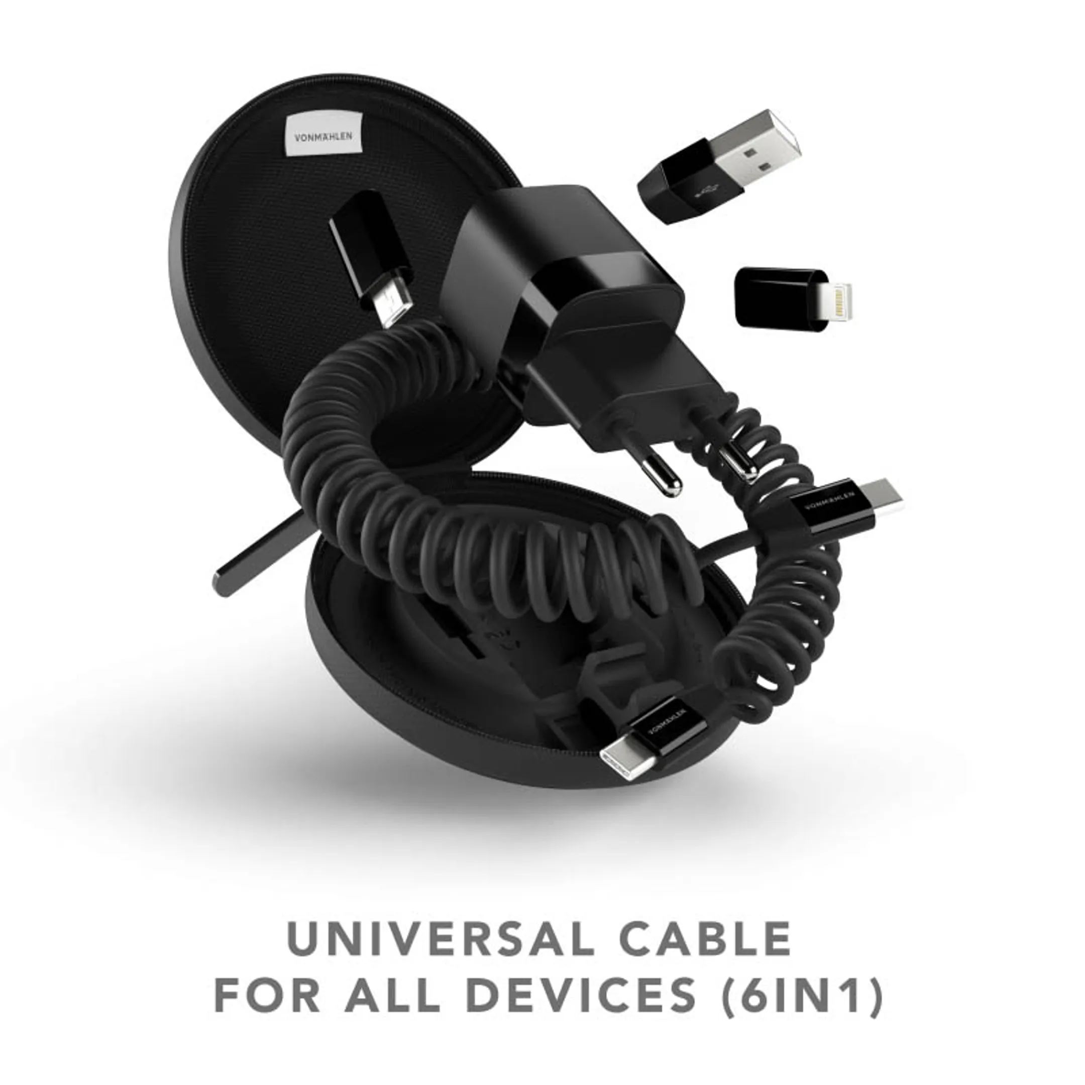 VONMÄHLEN Chargeur GaN + câble tout-en-un - Noir image