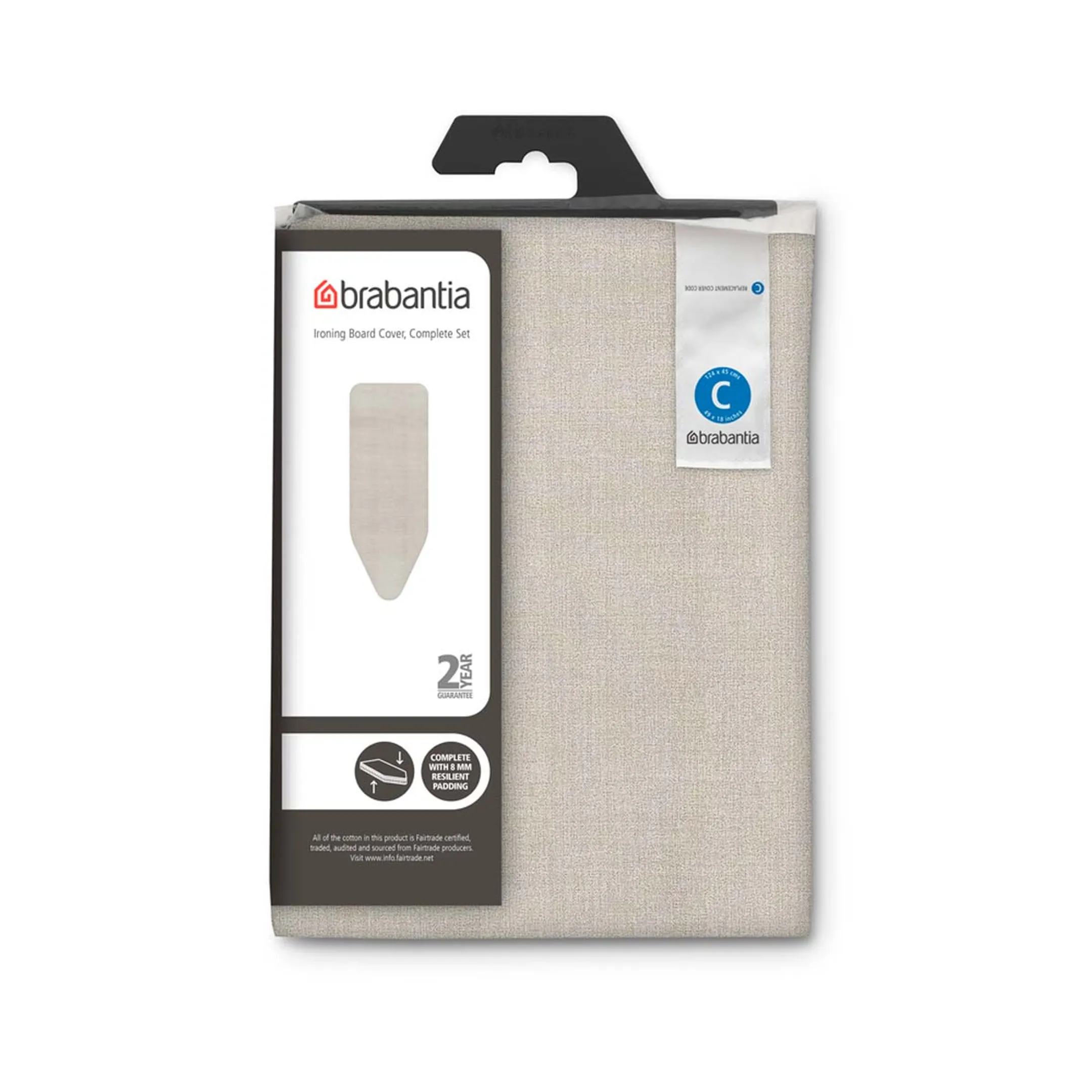 Brabantia Strijkplankhoes C, 124x45 cm, complete set - Denim Grey image
