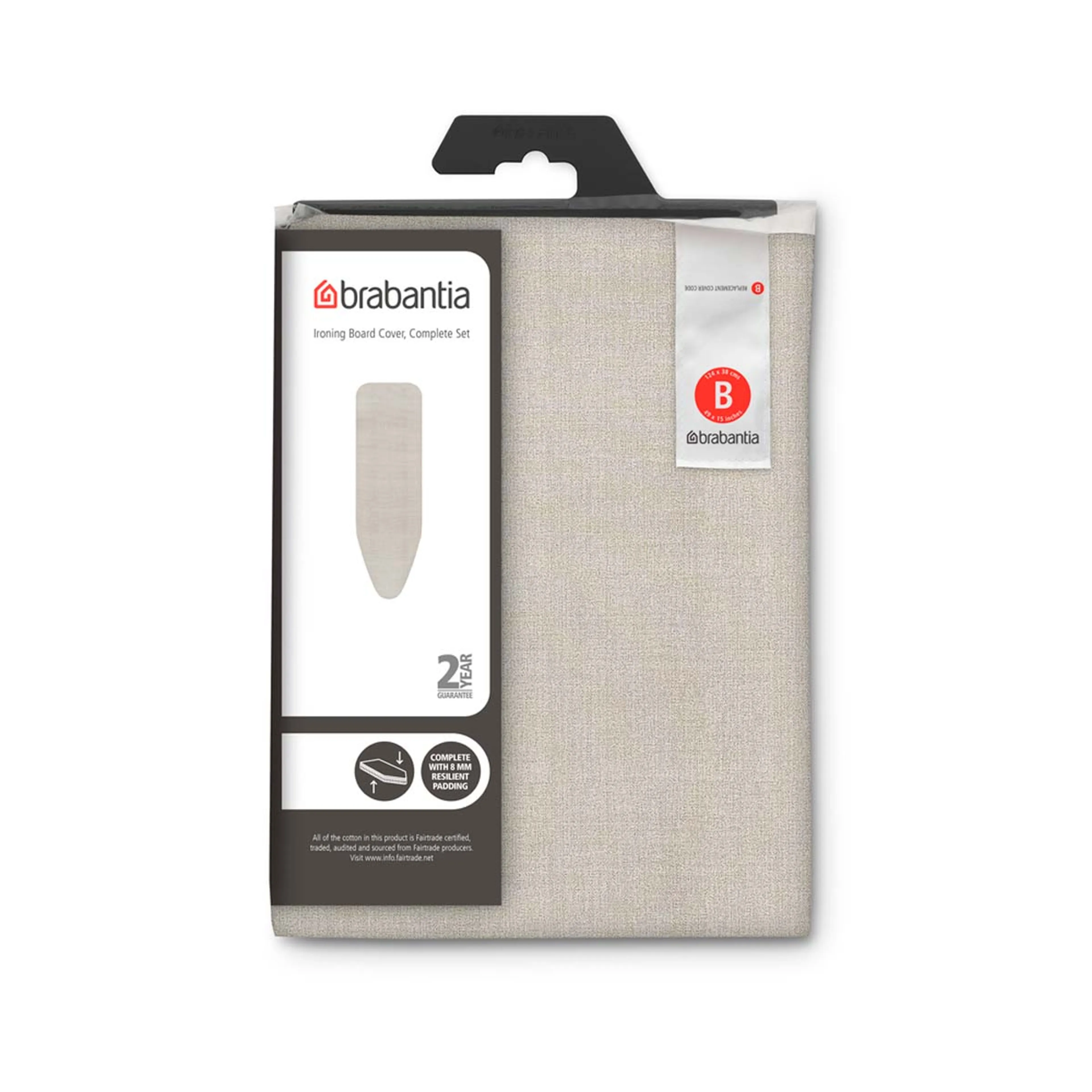 Brabantia Strijkplankhoes B, 124x38 cm, complete set - Denim Grey image