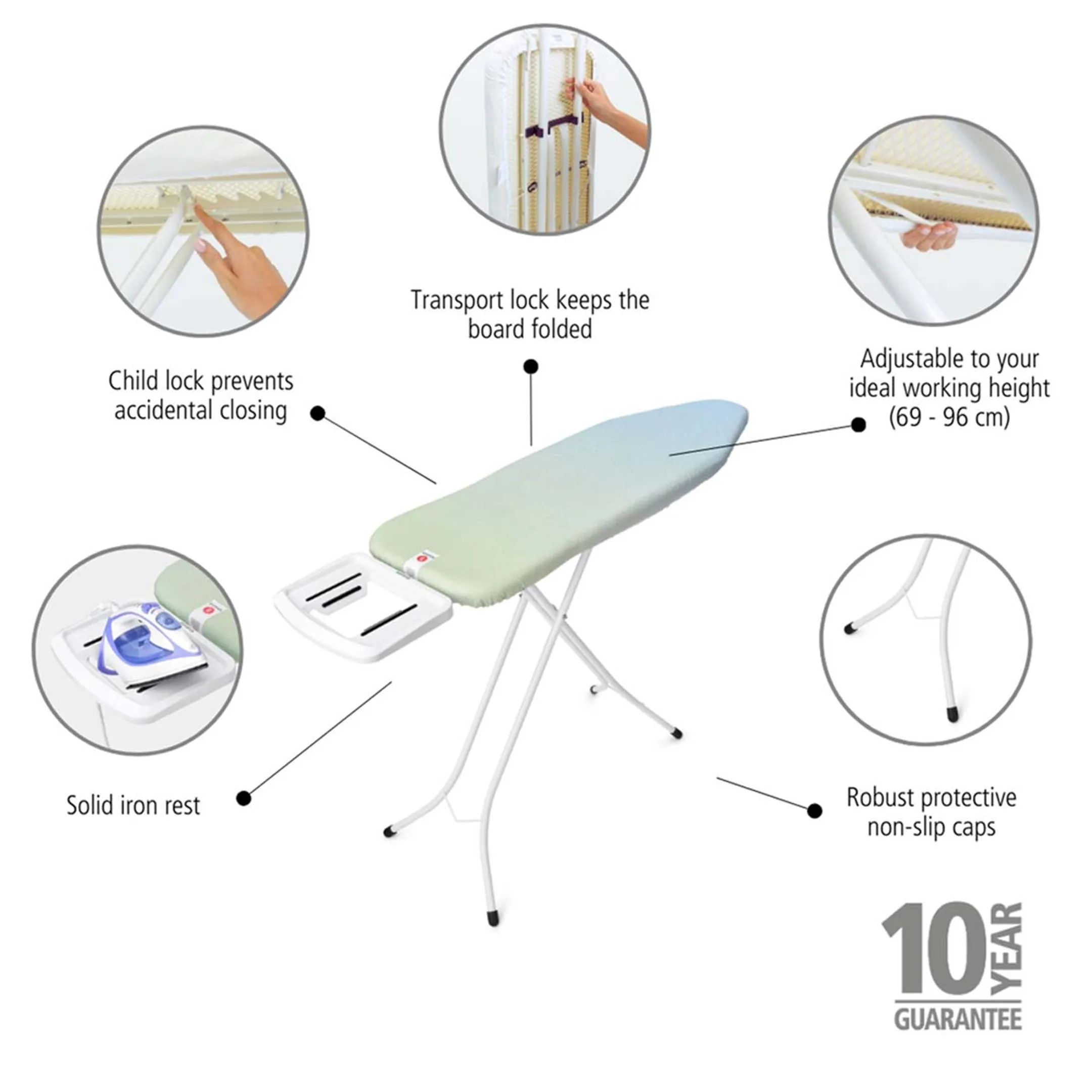 Brabantia Strijkplank B - 124 x 38 cm - Soothing Sea image
