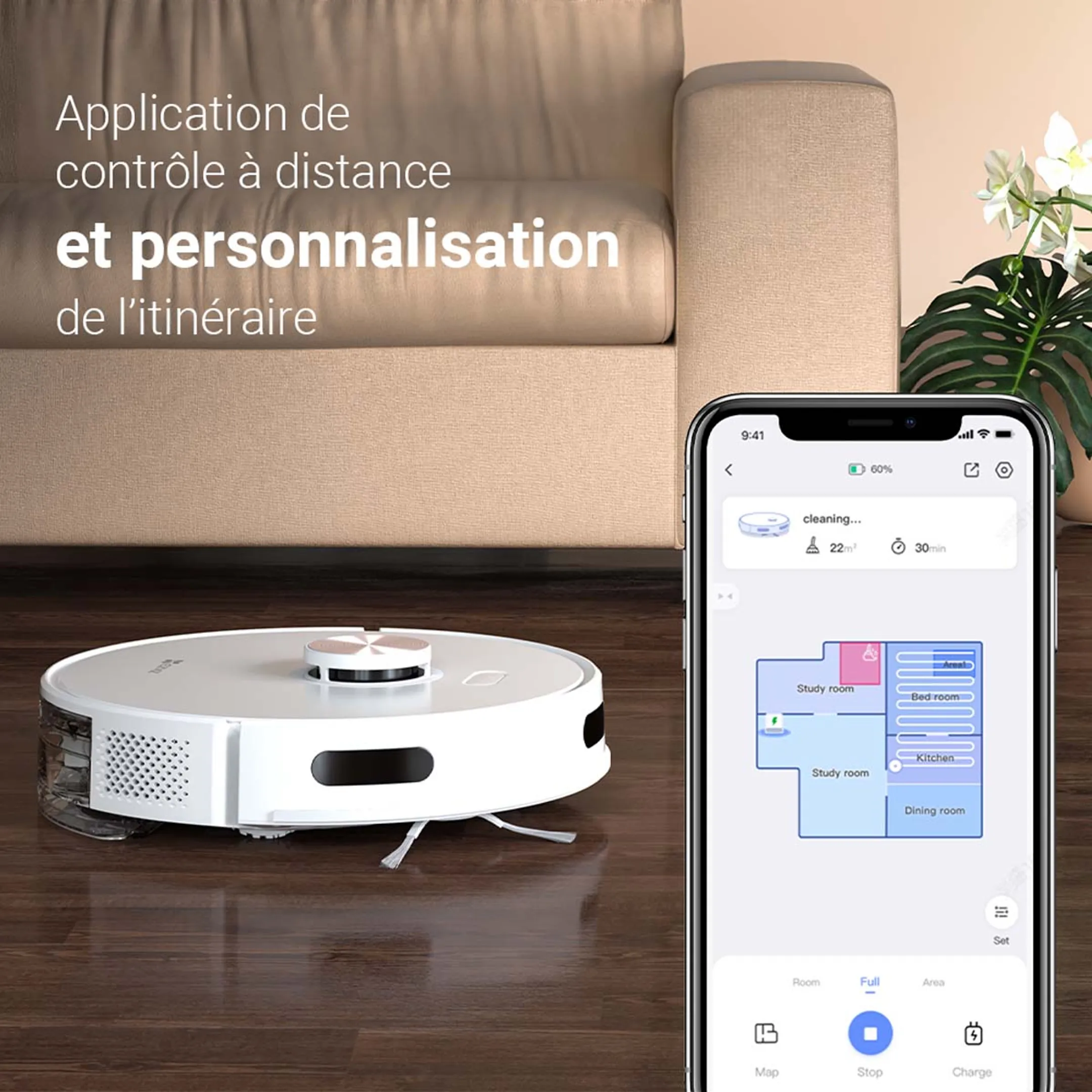 Ezviz Aspirateur robot 2 en 1 RE5 Plus image