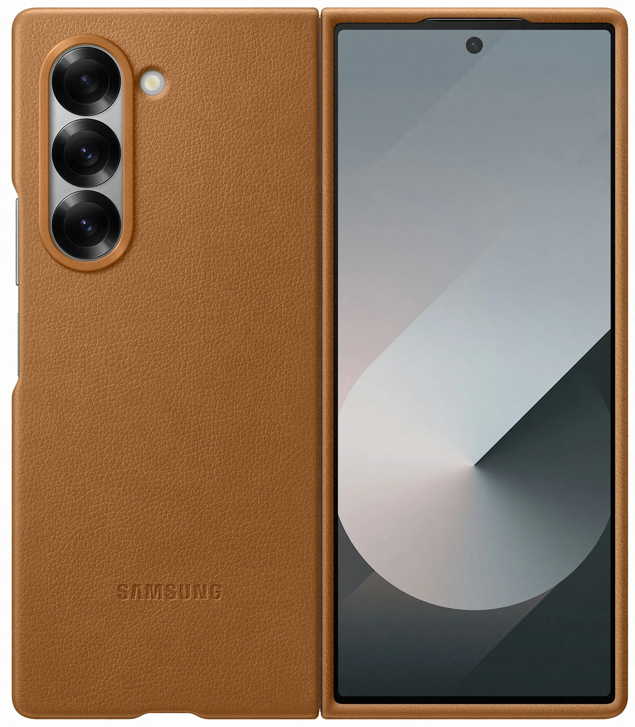 Coque en cuir pour Galaxy Z Fold6 - Tan