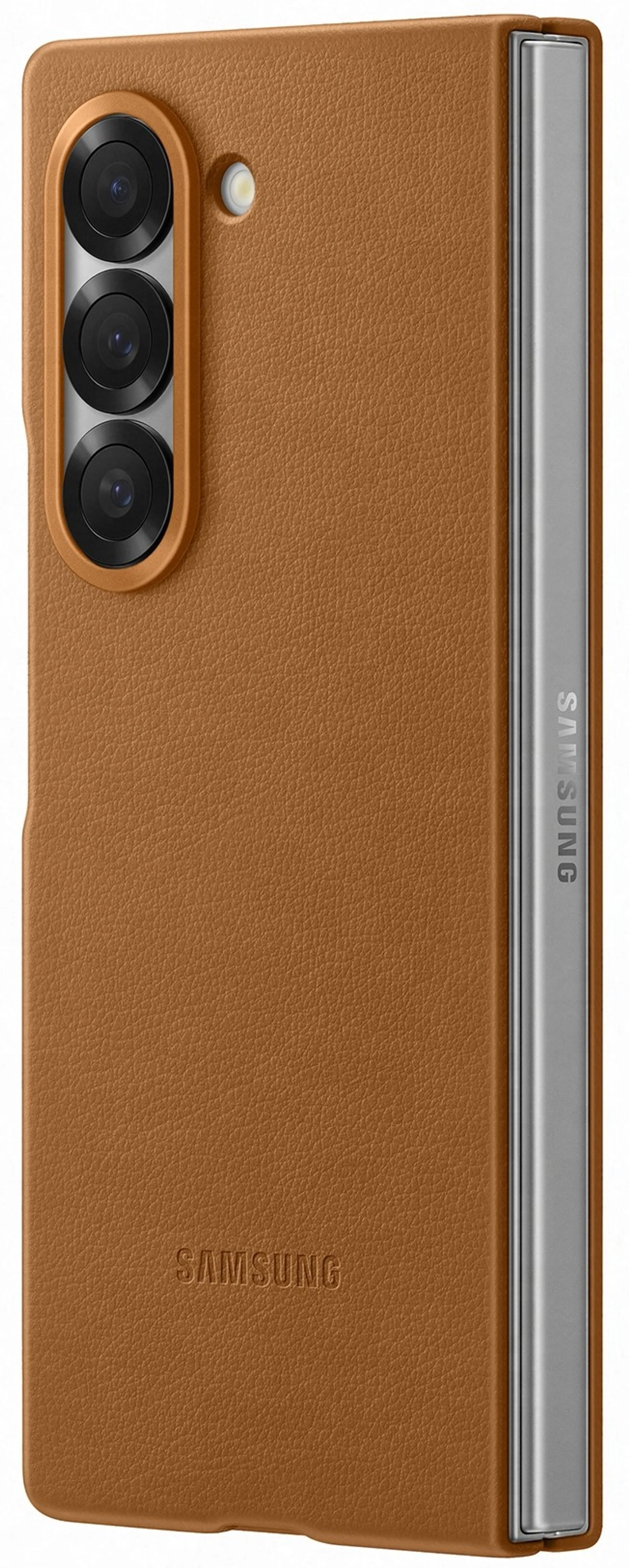 Samsung Coque en cuir pour Galaxy Z Fold6 - Tan image