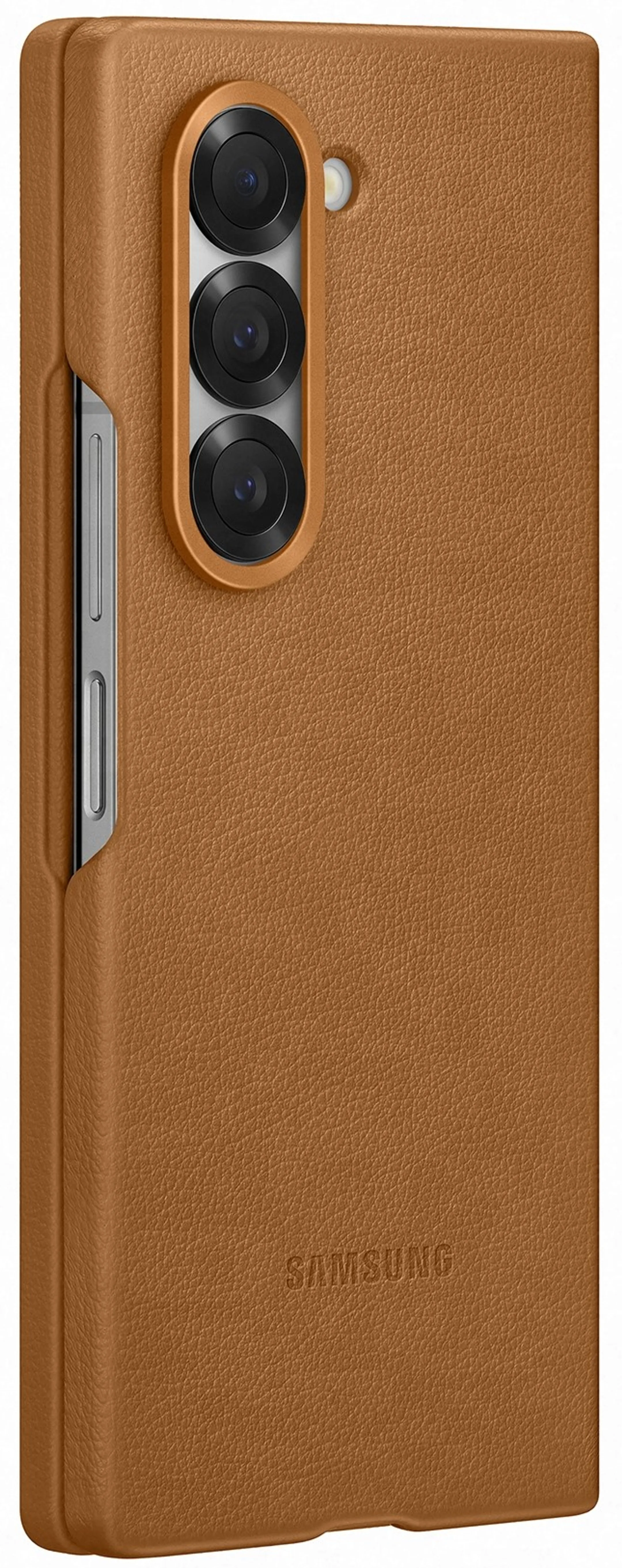 Samsung Coque en cuir pour Galaxy Z Fold6 - Tan image