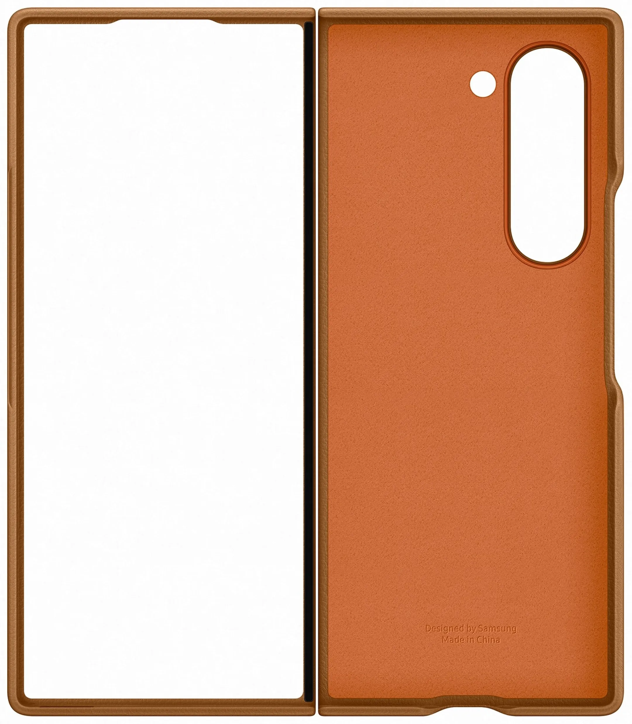 Samsung Coque en cuir pour Galaxy Z Fold6 - Tan image
