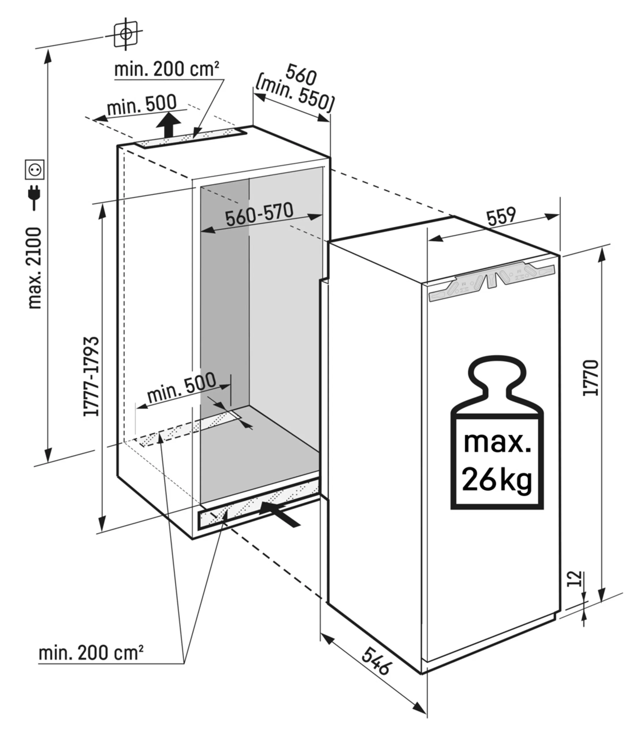 Liebherr Combi frigo avec congélateur encastrable IRd 4021 Plus image