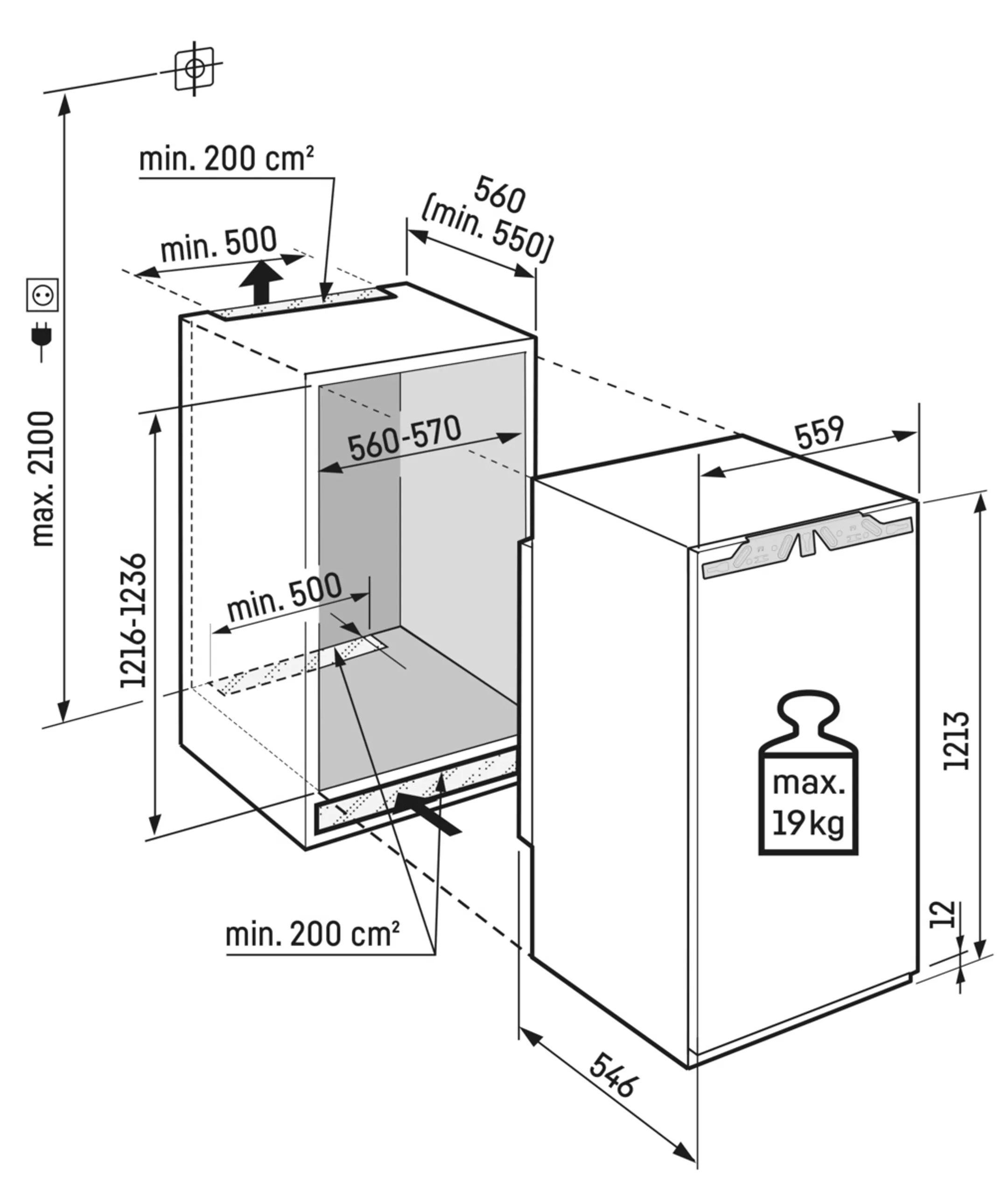 Combi frigo congélateur encastrable IRBbi 4171 Peak