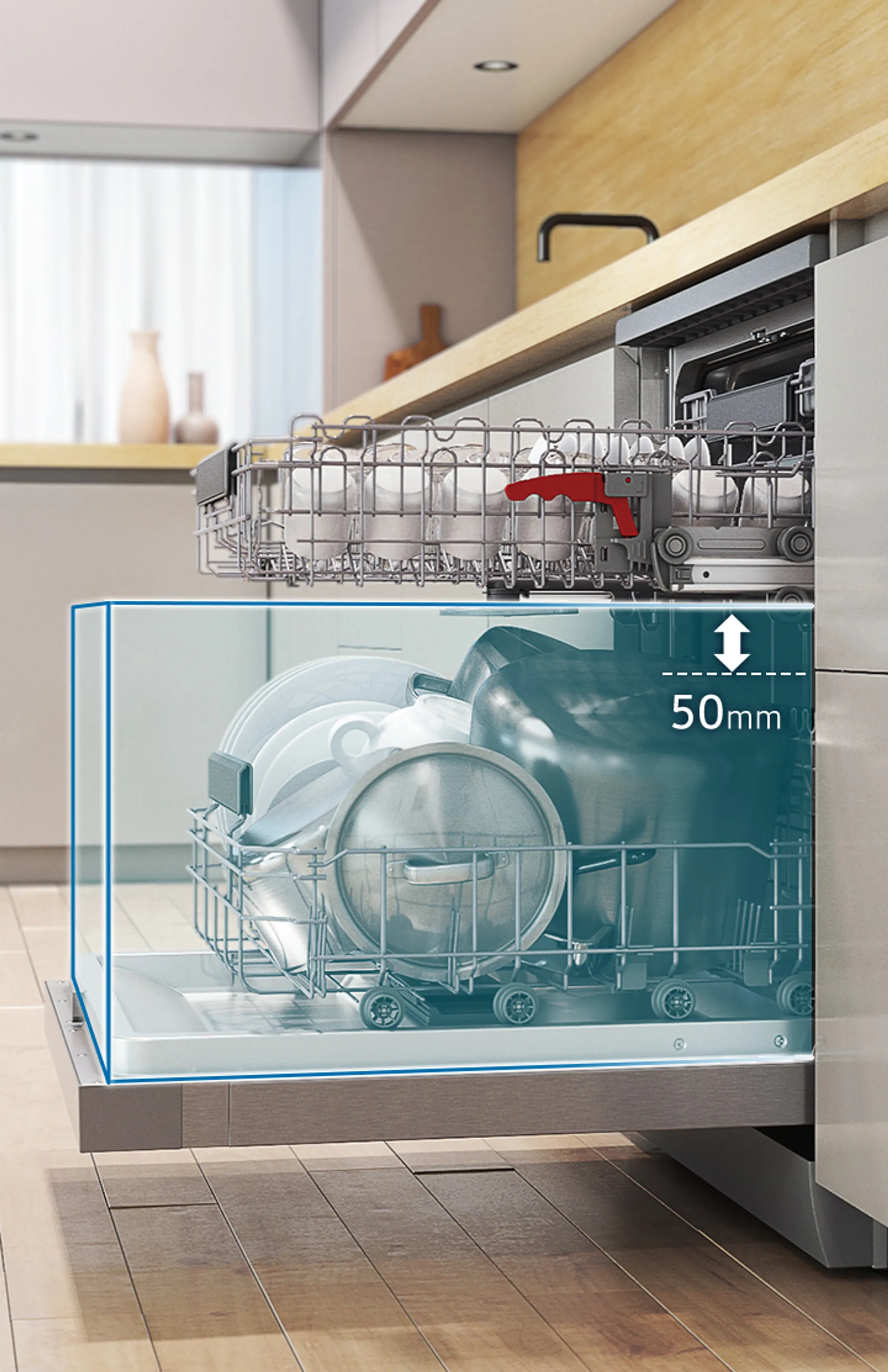 Samsung Inbouw vaatwasser DW60CG550B00ET Auto Open image
