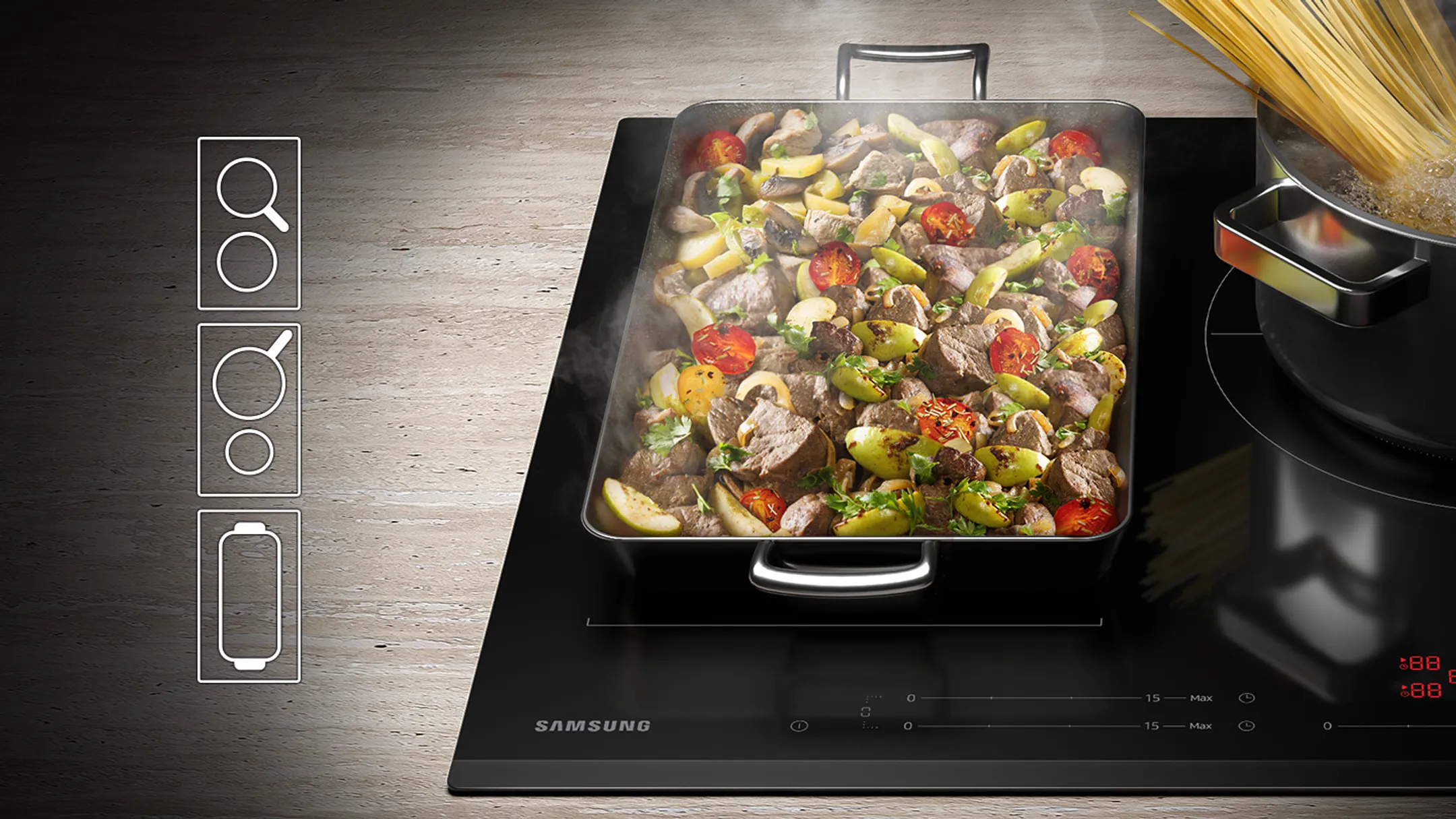 Samsung Inductiekookplaat NZ85C5047FK/U1 Flex Zone image