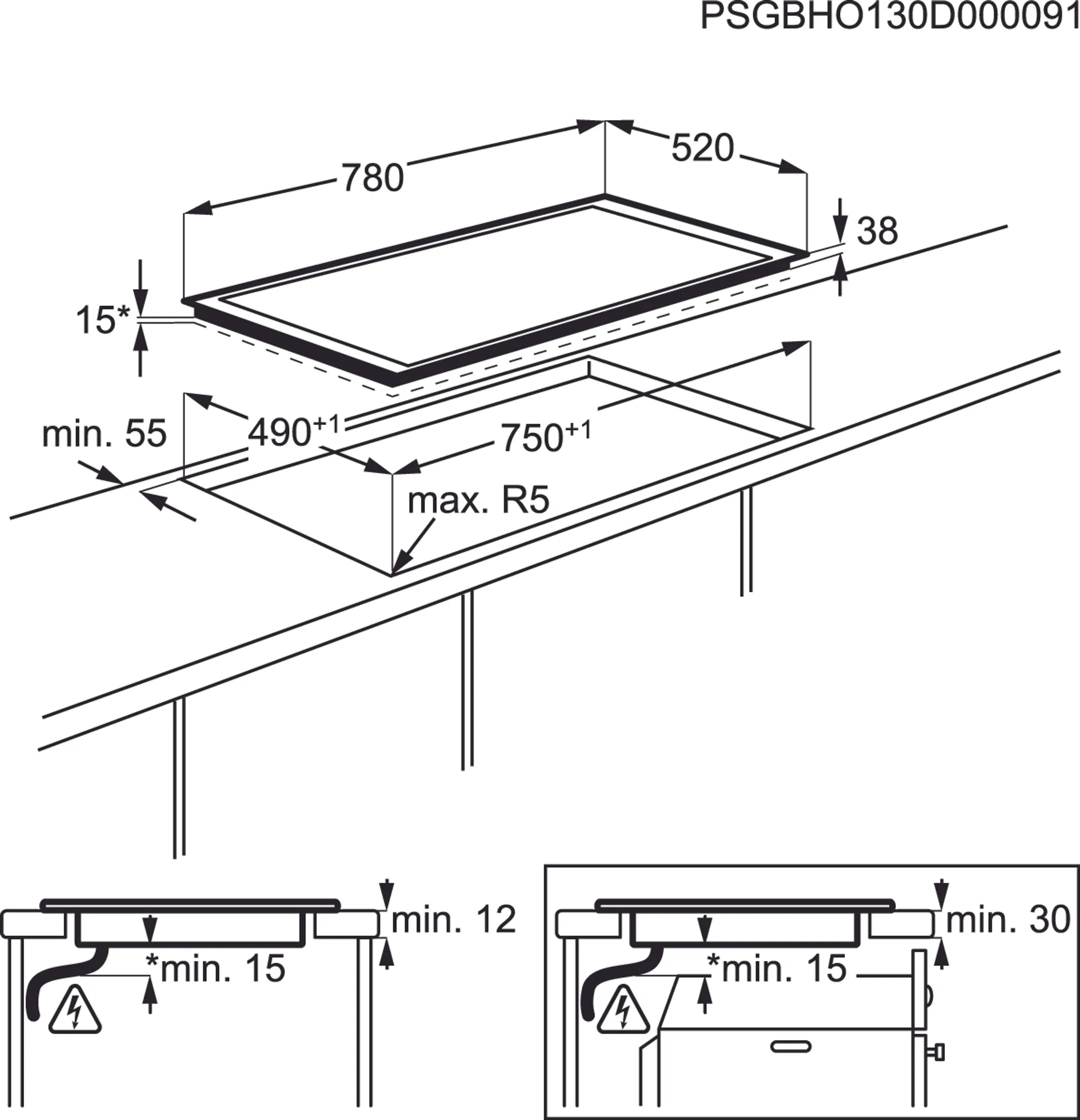 AEG Taque vitrocéramique HK854870FB Hob2Hood image