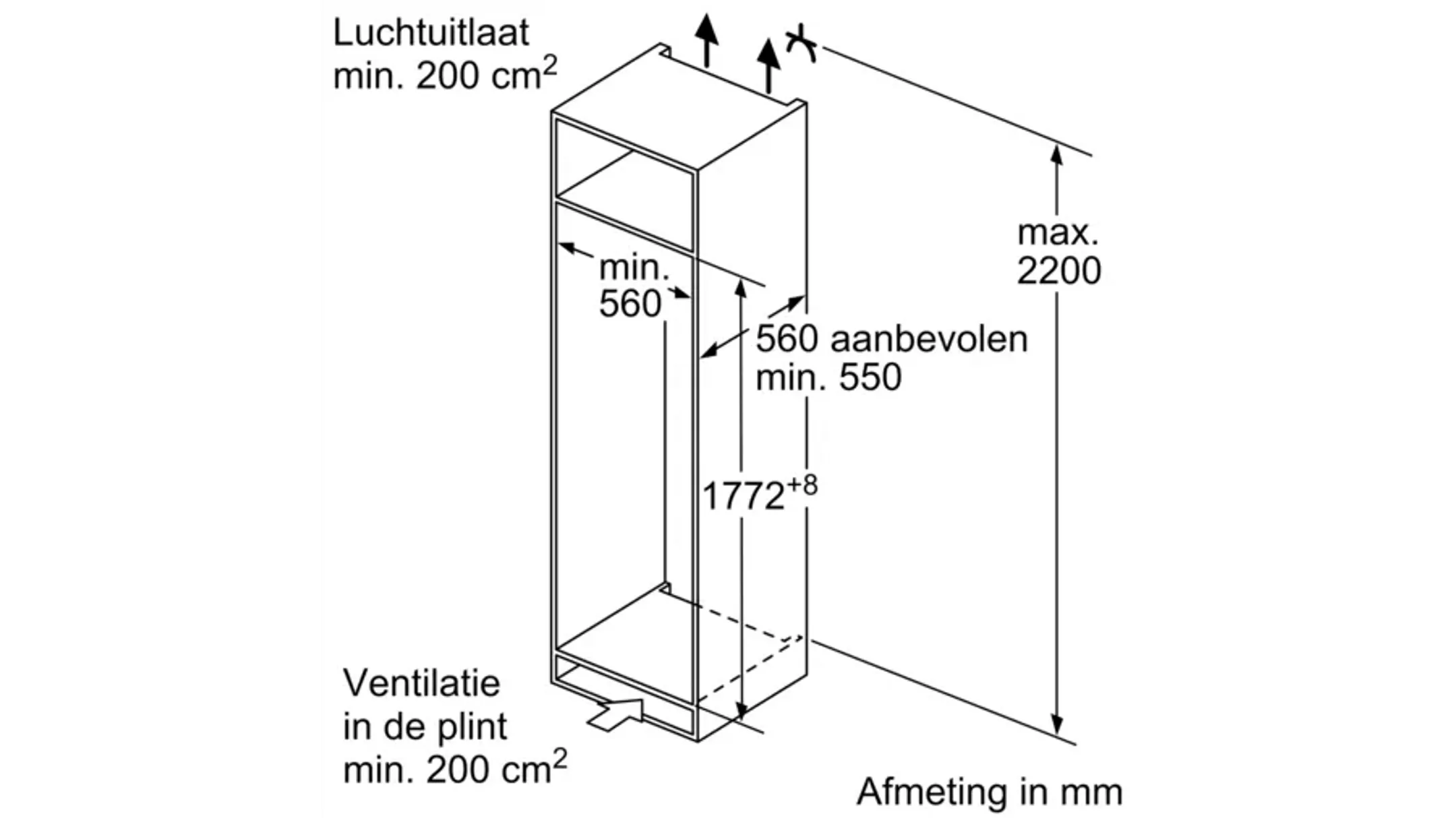 Bosch Inbouw koelkast KIR81ADD0 image