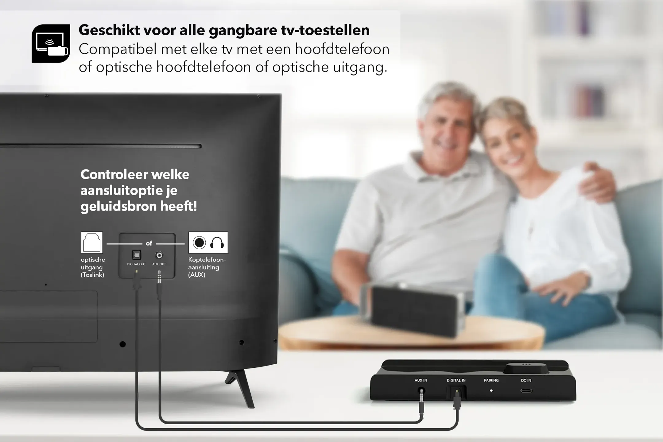 Sonoro TV-spraakversterker OSKAR - Zwart image